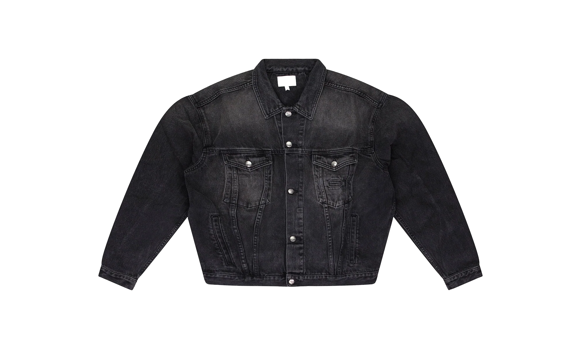 OVERSIZED DENIM TRUCKER JACKET "BLACK" RHSS24JA26012372 BLK