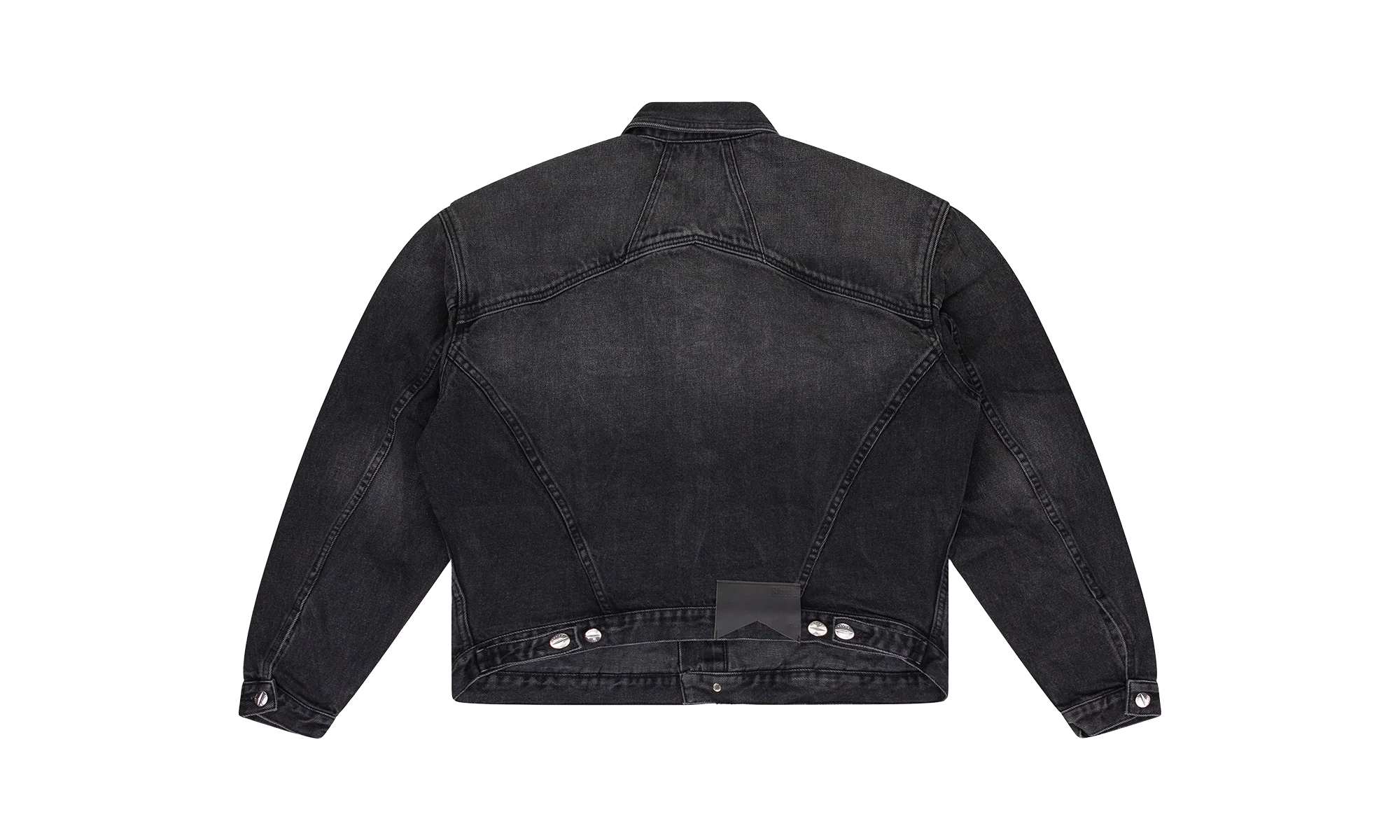 OVERSIZED DENIM TRUCKER JACKET "BLACK" RHSS24JA26012372 BLK - Image 2