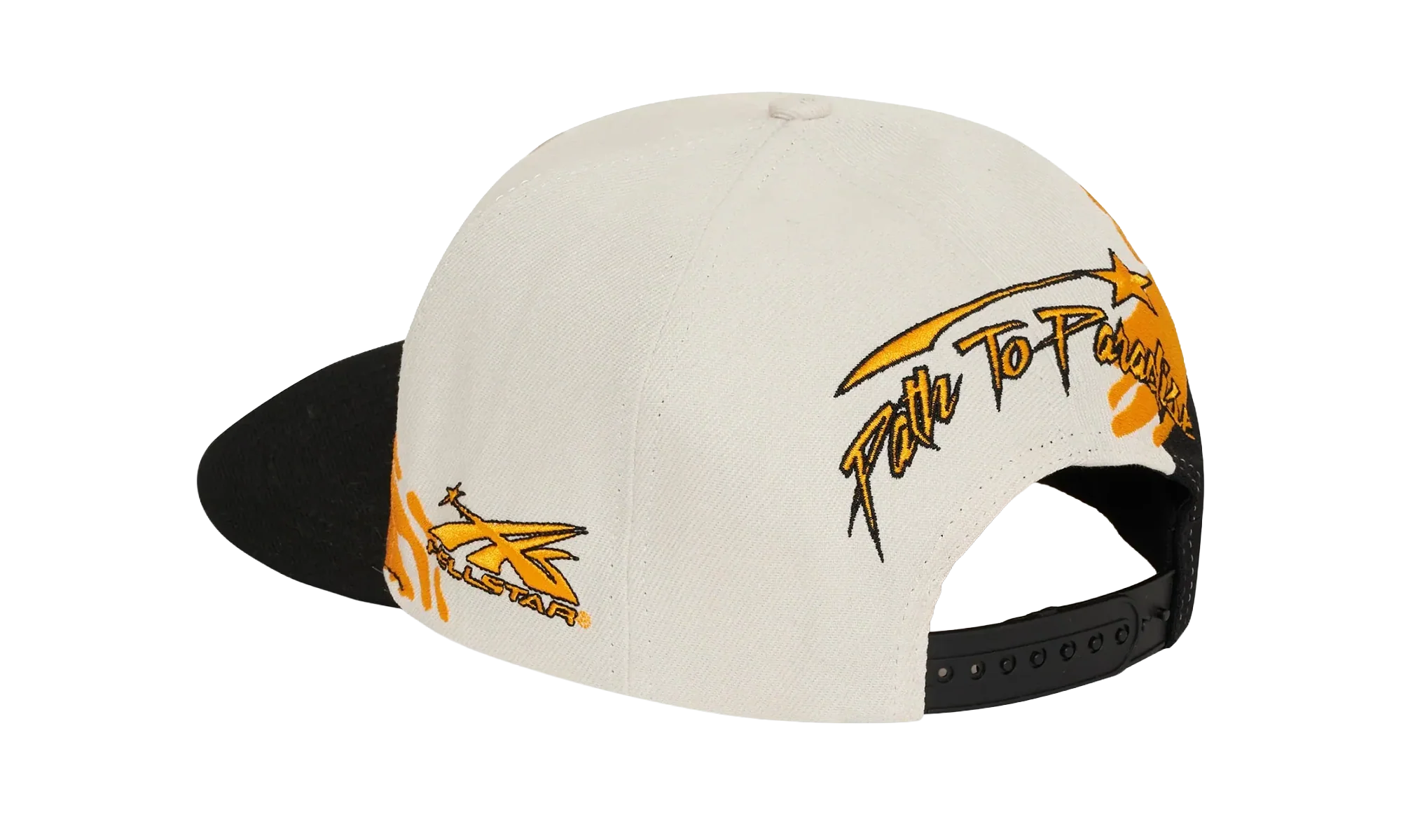 Paintbrush Snapback Hat "Orange / Black" HSR152 - Image 2