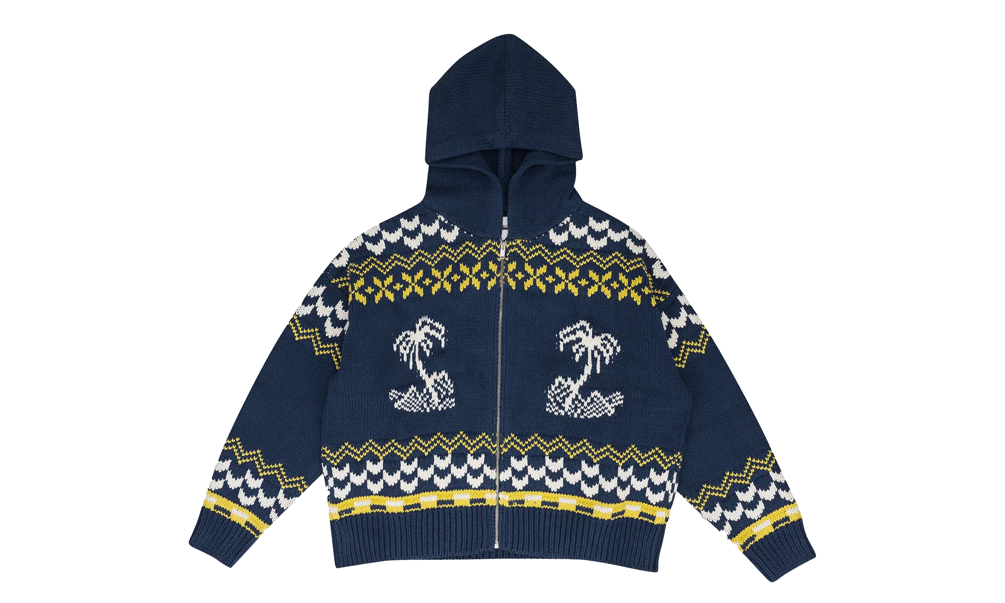 Palma Knit Zip-Up Sweater "Navy" RHSS24SW04837281 NCY