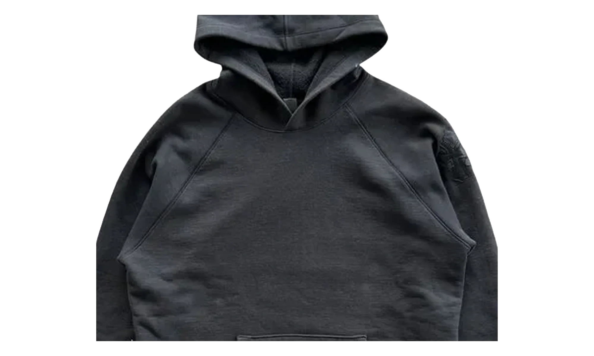 Paper Jam with Black Crosses Hoodie "Black" CHRM0868 - Image 2
