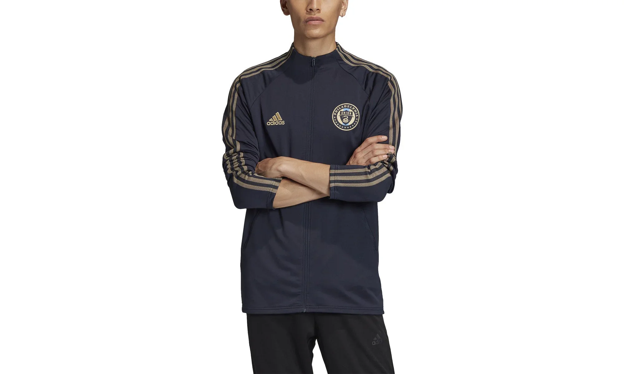 Philadelphia Union Anthem Jacket "Night Navy / Light Fossil Gold" FI1442