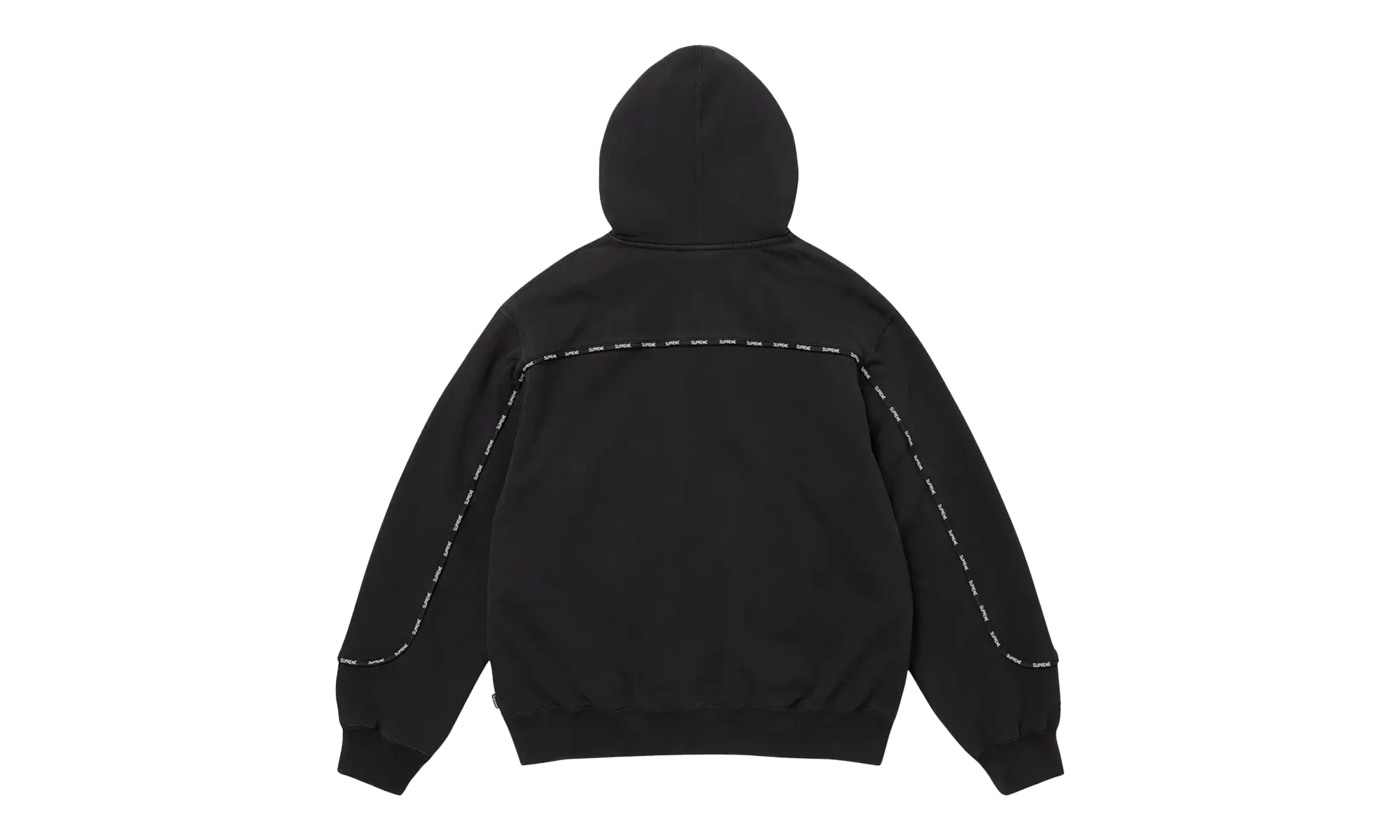 Piping Zip Up Hooded Sweatshirt "Black" SU26565 - Image 2