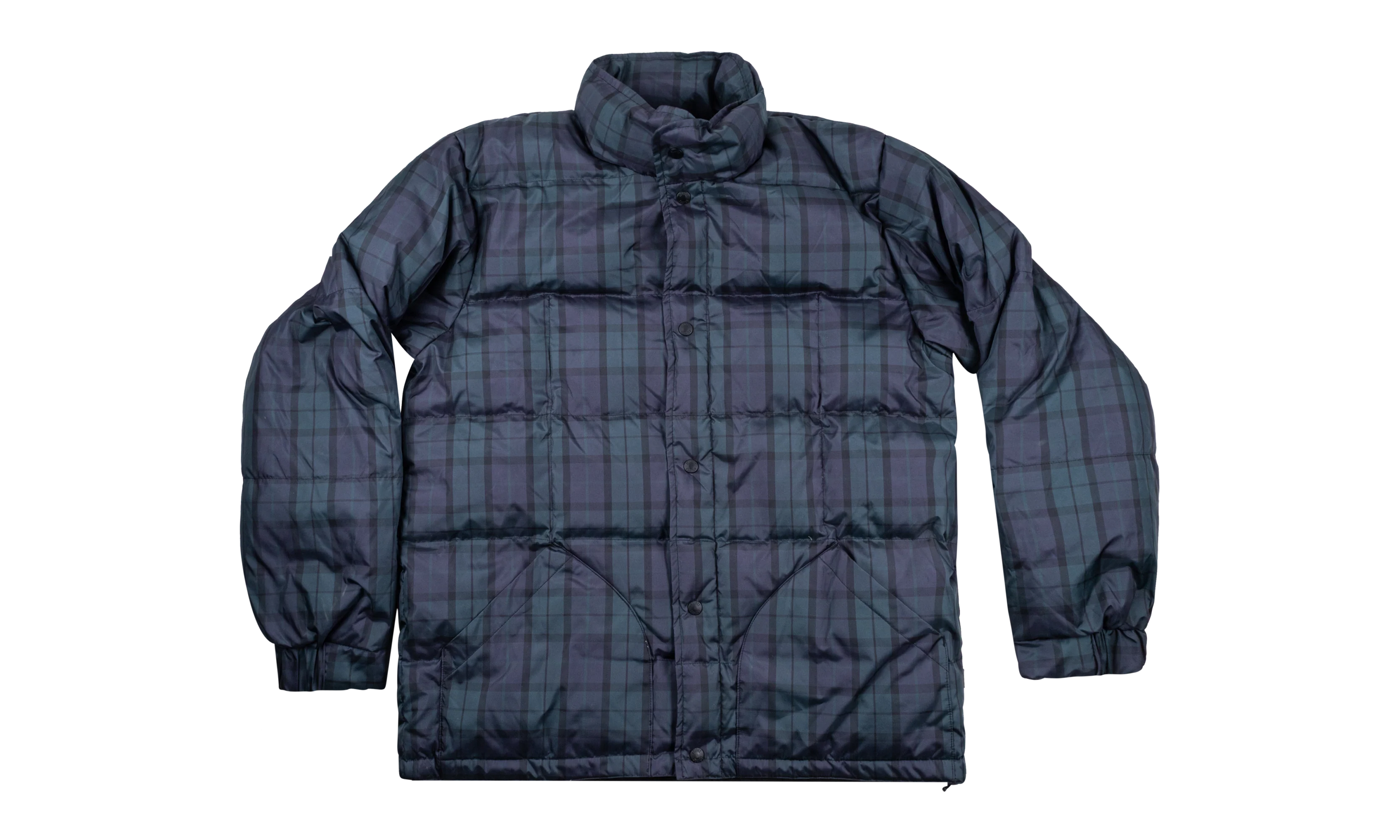 Plaid Puffer Jacket "Navy" STUS104