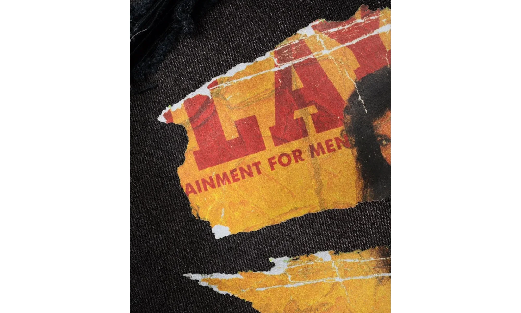 Playboy Magazine Printed Logo Jeans "Aged Black Multi" MDS081 023 - Image 2
