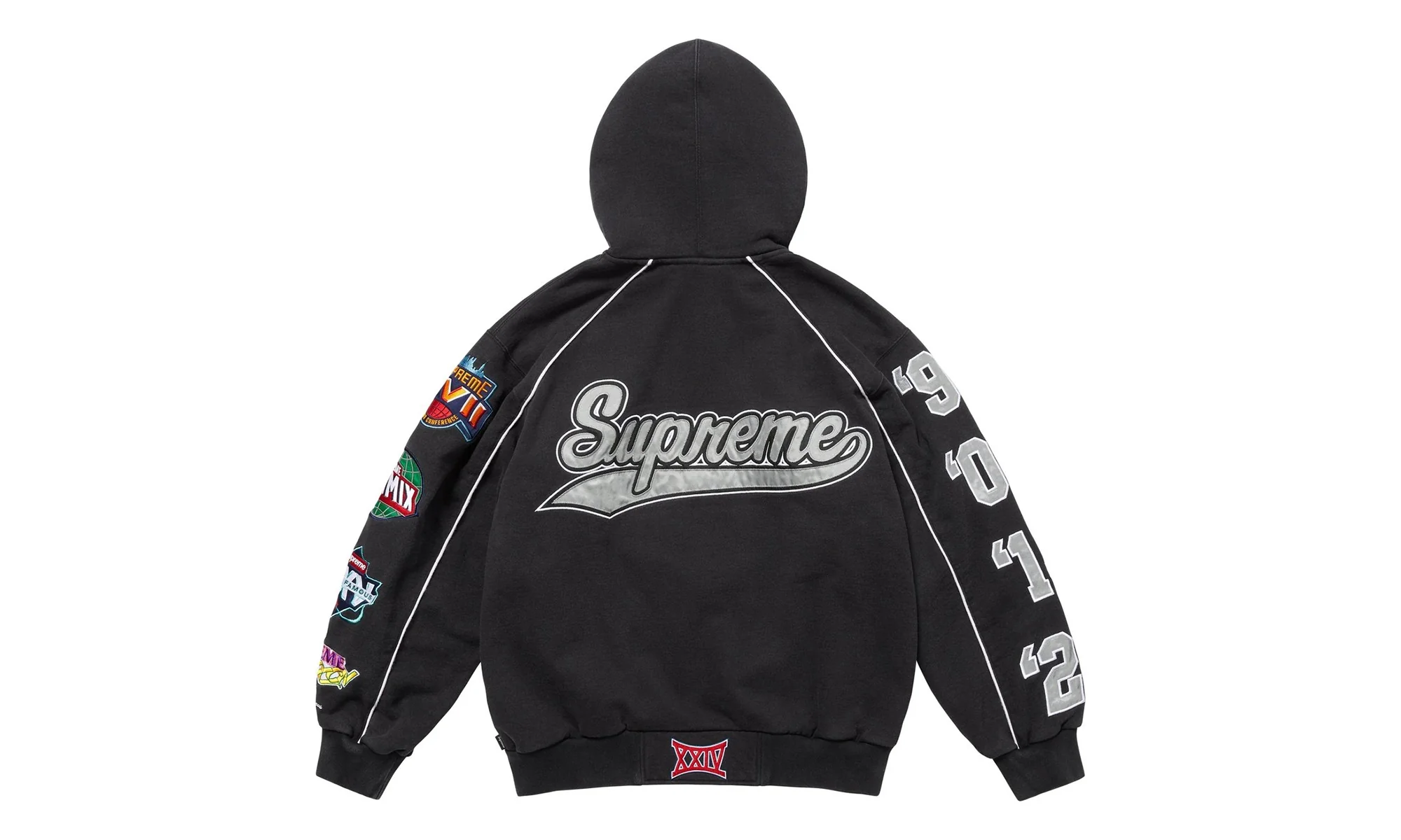 Playoffs Zip Up Hooded Sweatshirt "FW25 - Black" SU26590 - Image 2