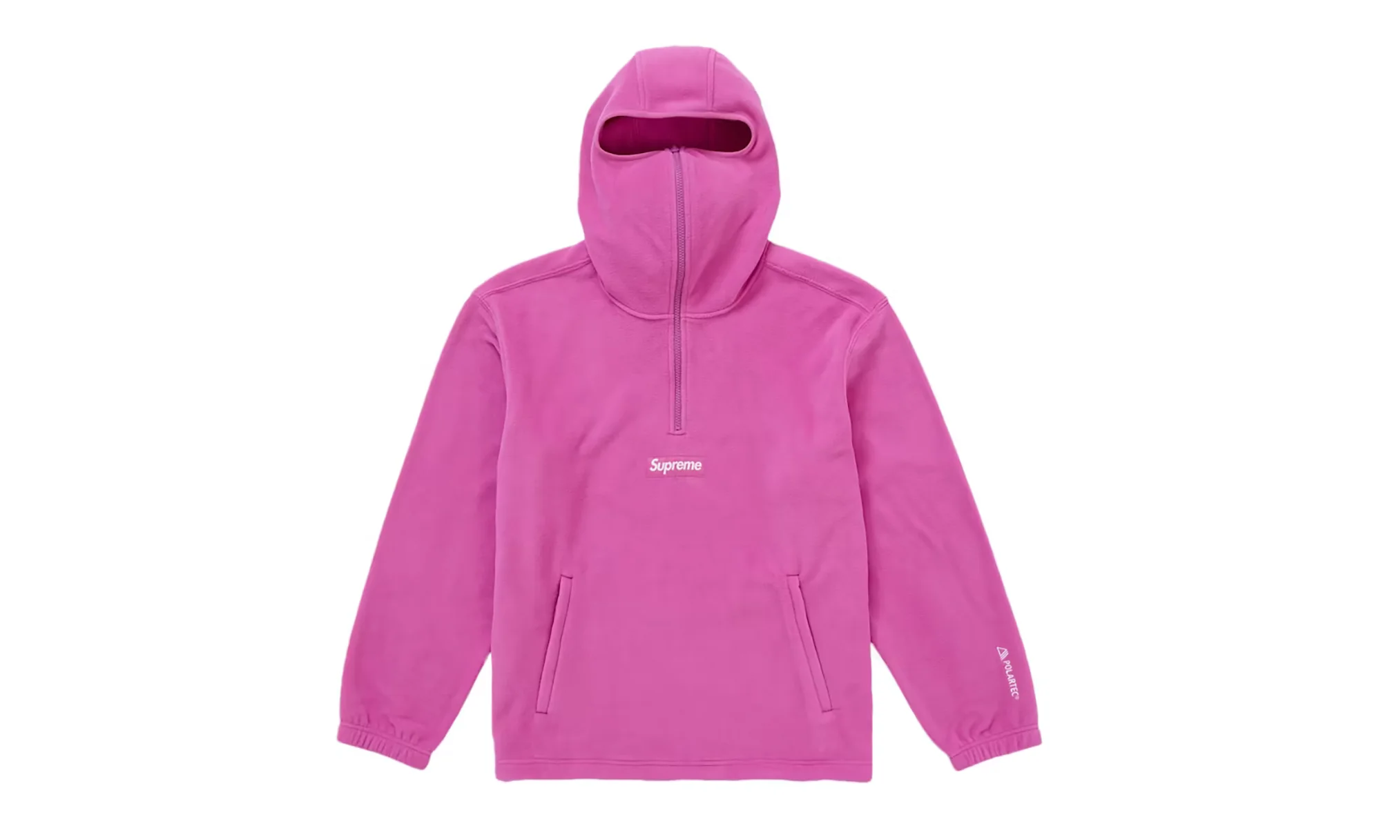 Polartec Face Mask Half Zip Hooded Sweatshirt "Polartec Pink" SU26862
