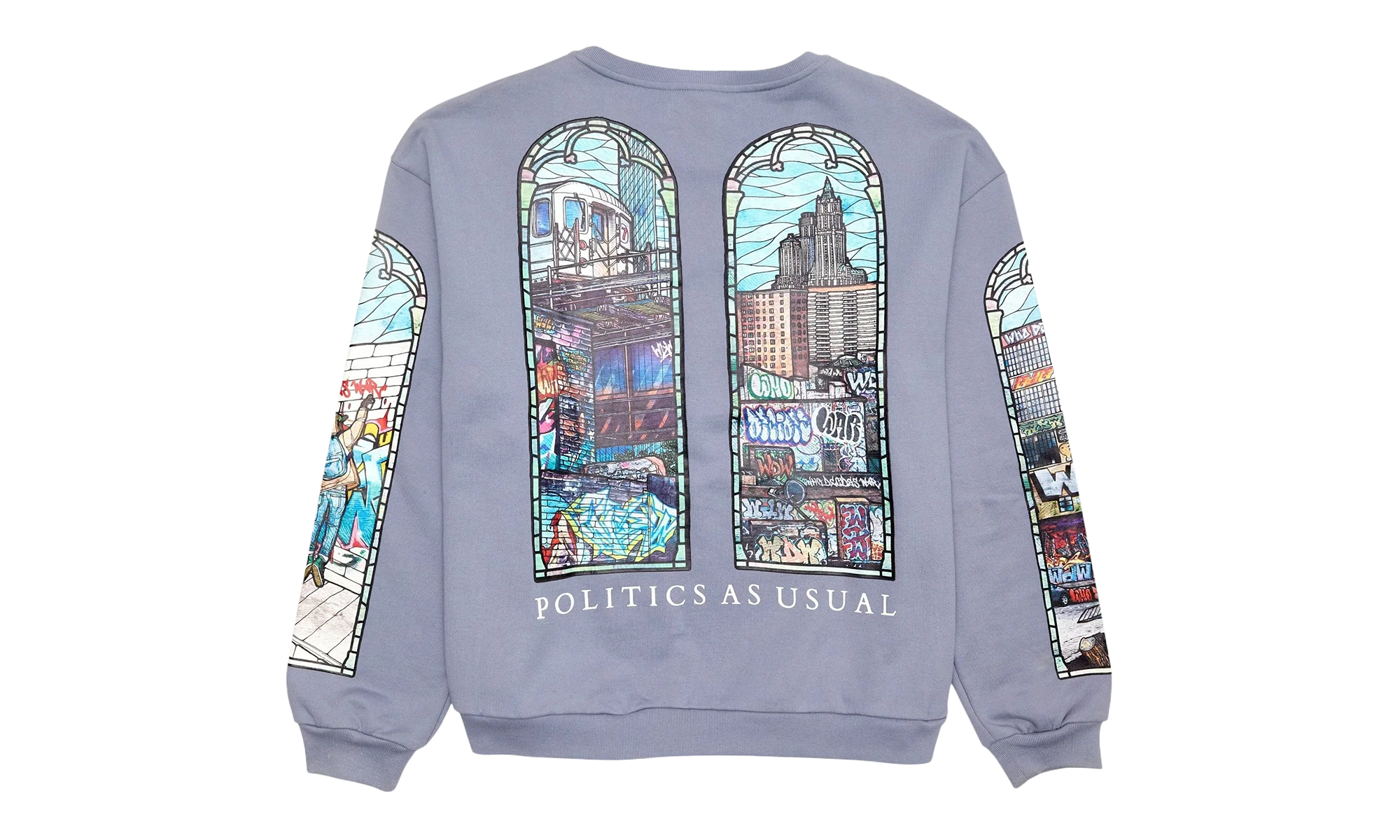 Politics As Usual Crewneck "Periwinkle" WDWBMBPAUCSP - Image 2