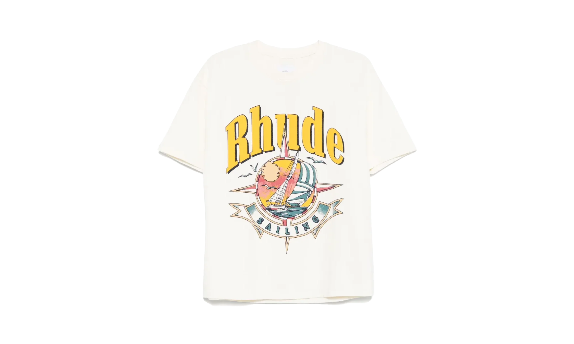 PORT DE RHUDE TEE "Vintage WHITE" RHSS25TT01012