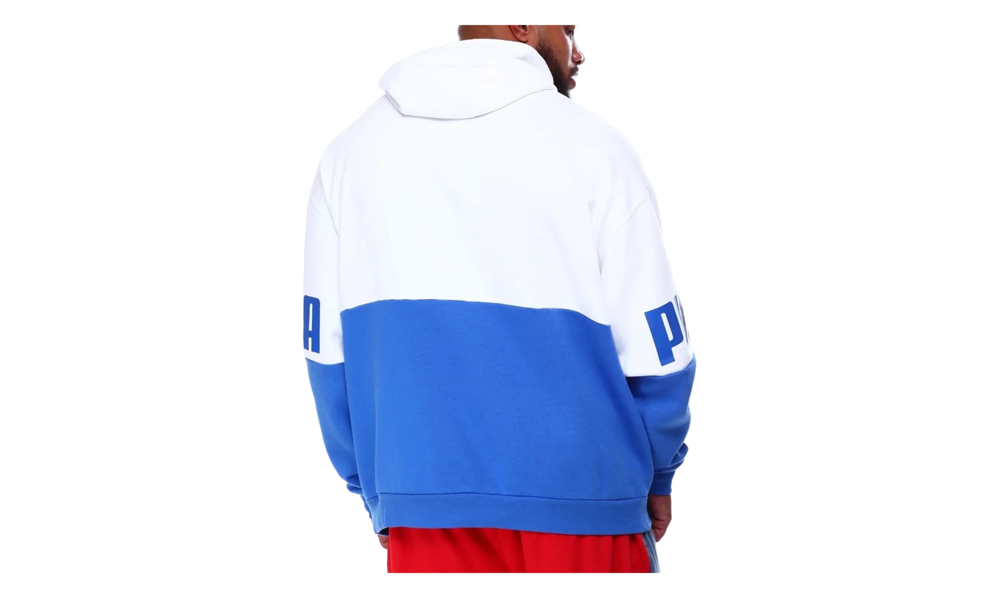 Power Colorblock Fleece Hoodie "Nebulas Blue / White" 846795 75 - Image 2