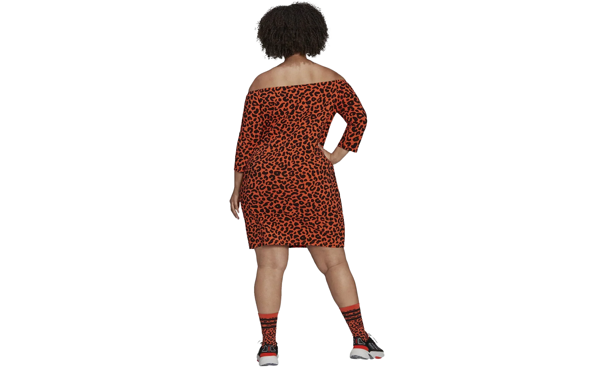 Printed Dress X Rich Mnisi Shirt "True Orange / Black" HD7156 - Image 2