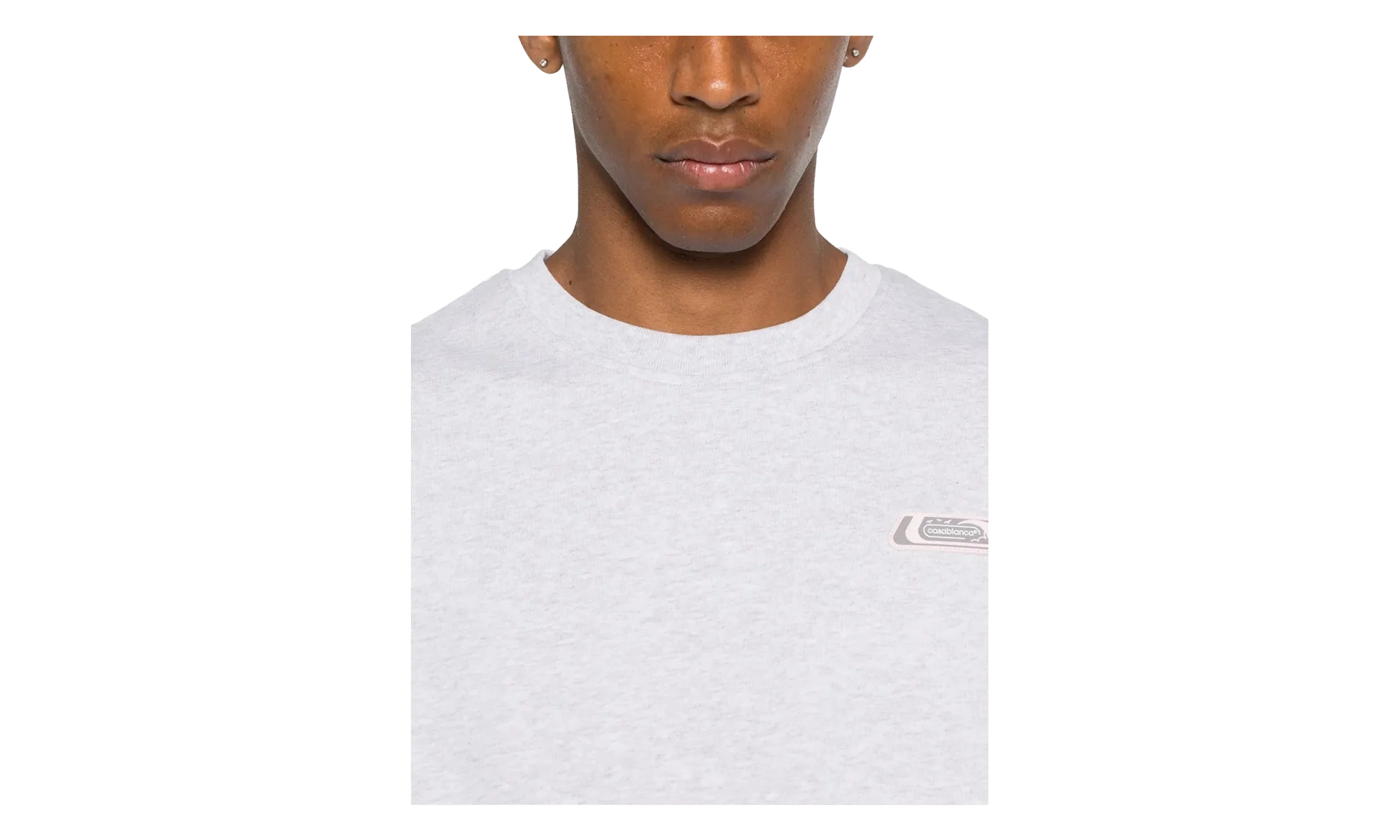 PVC Patch Grey Marle Jersey T-Shirt "Grey" MAW25 JTS 044 02 - Image 2