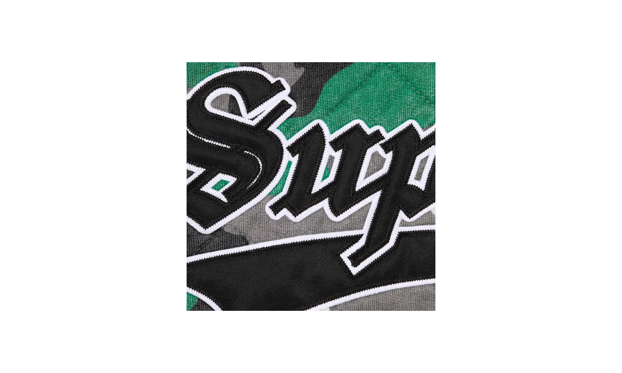 Quilted Zip Up Hooded Sweatshirt "FW25 - Green Camo" SU26468 - Image 2