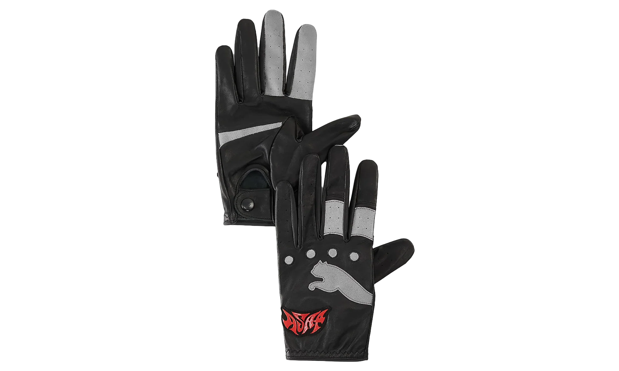 Racing Leather Gloves "A$AP Rocky - Black" 042137 01
