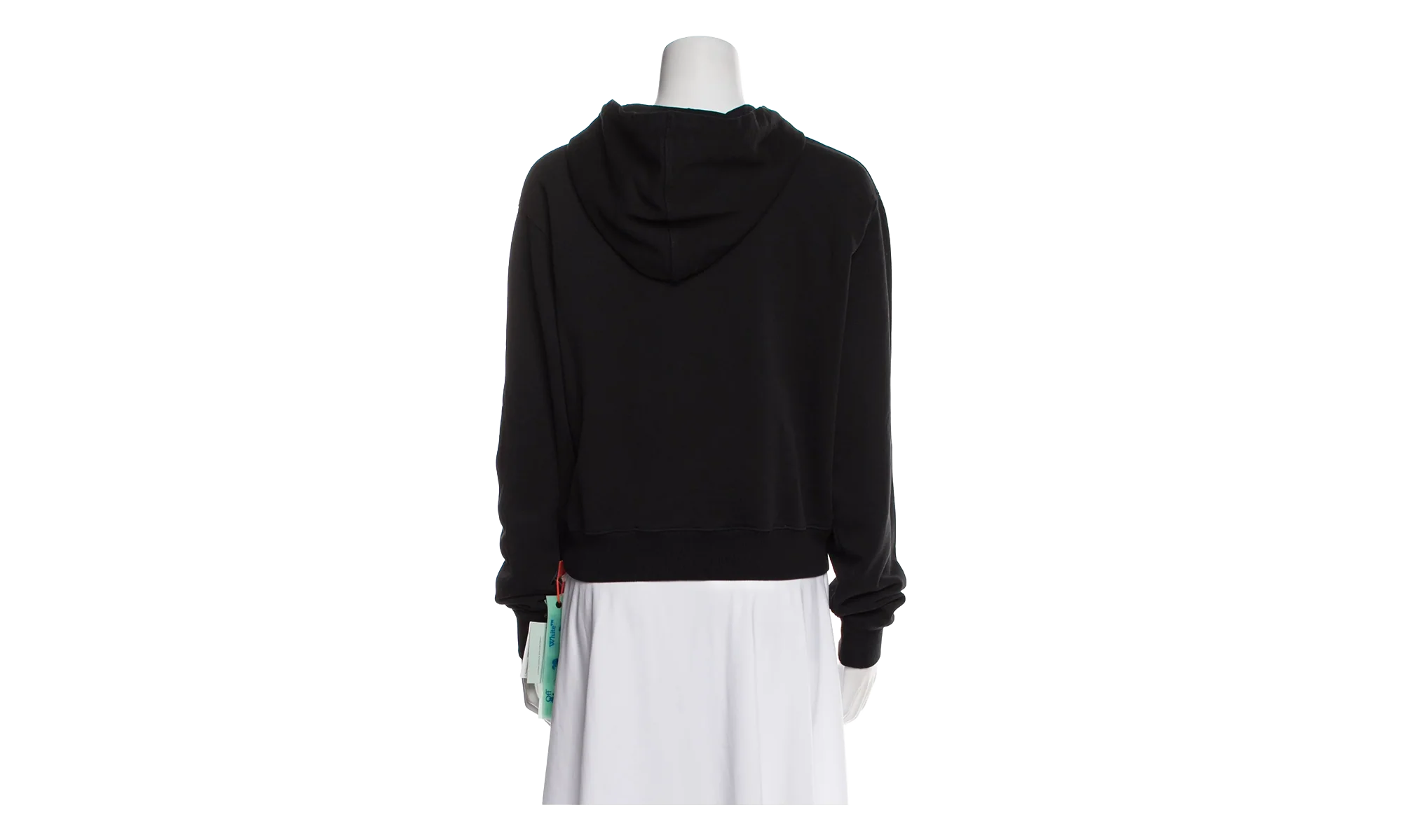 Rainbow Cropped Hoodie "Black / Multicolor" OWBB016R21JER0021084 - Image 2