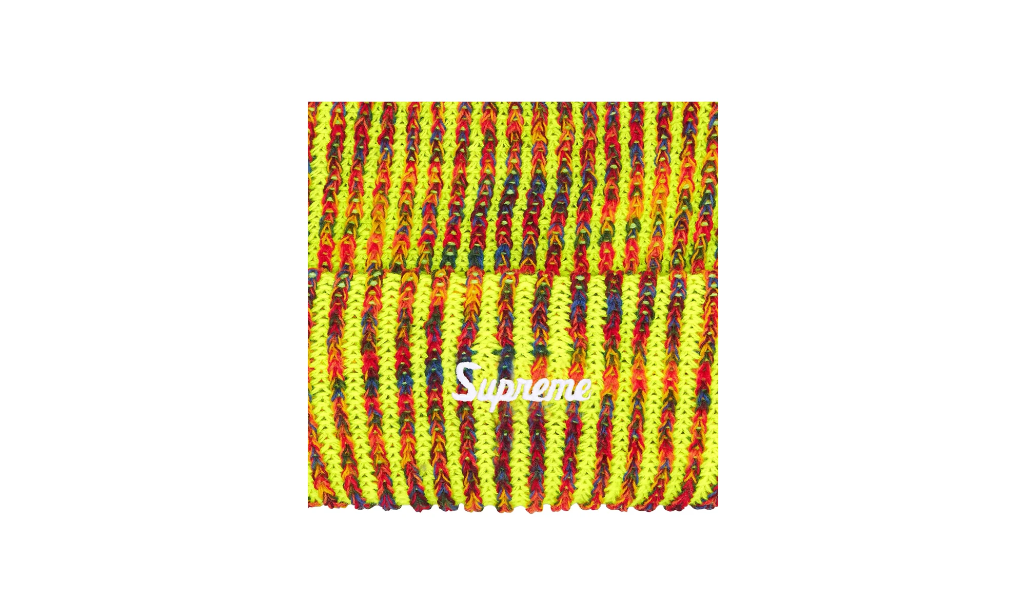 Rainbow Loose Gauge Beanie "FW25 - Neon Yellow" SU26339 - Image 2