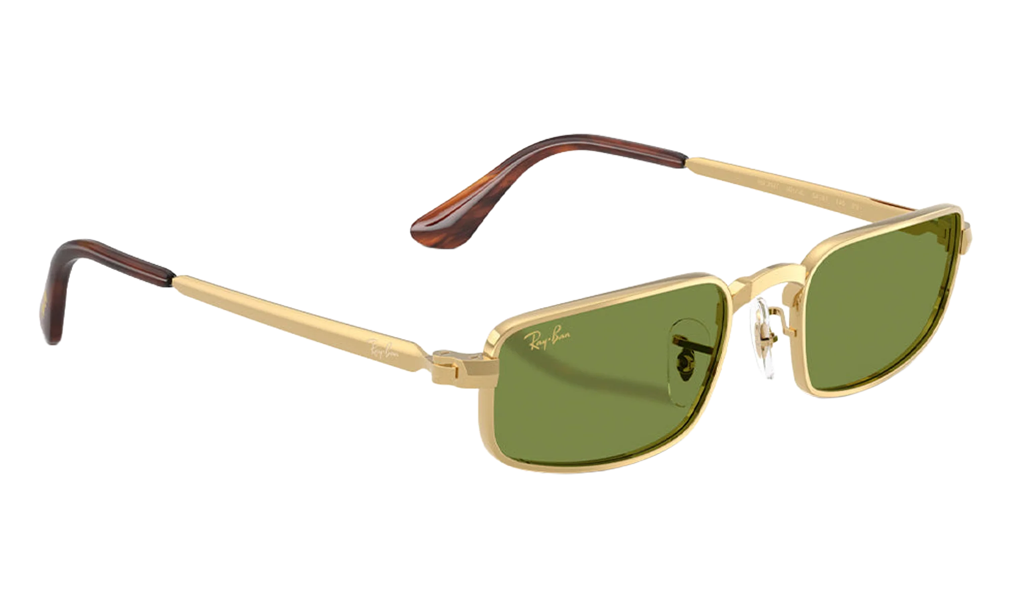 Ray-Ban Bold Metals "A$AP Rocky - Polished Arista Gold with Green Lens" RB3927 001 31 - Image 2