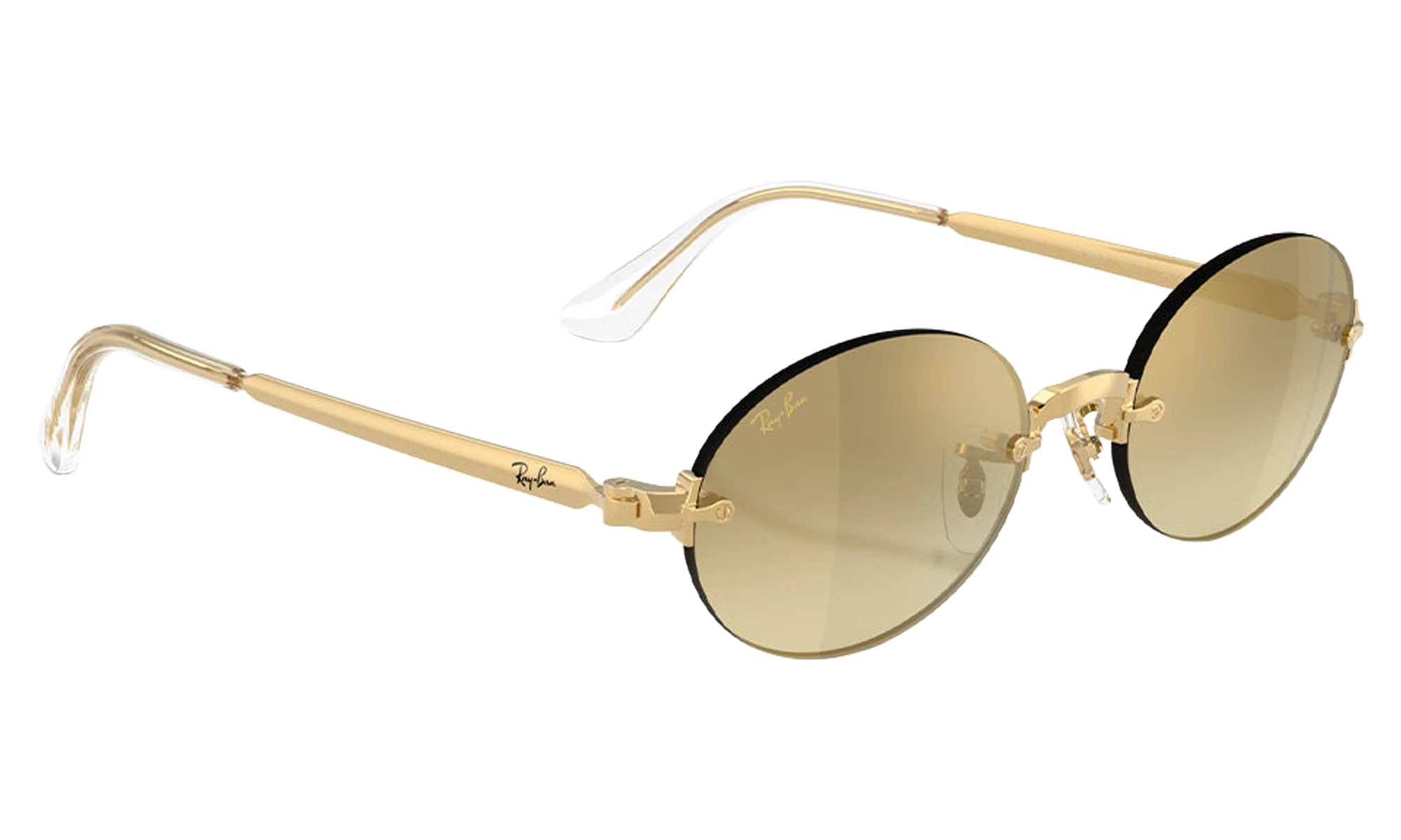 Ray-Ban Rimless "A$AP Rocky - Polished Arista Gold with Brown Mirror Gold Gradient Lens" RB3929 001 7I - Image 2