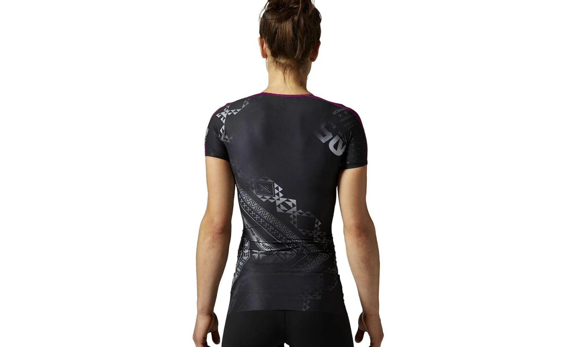 RCF Compression Short Sleeve Top WMNS "Fiery Fuchsia" AB4219 - Image 2