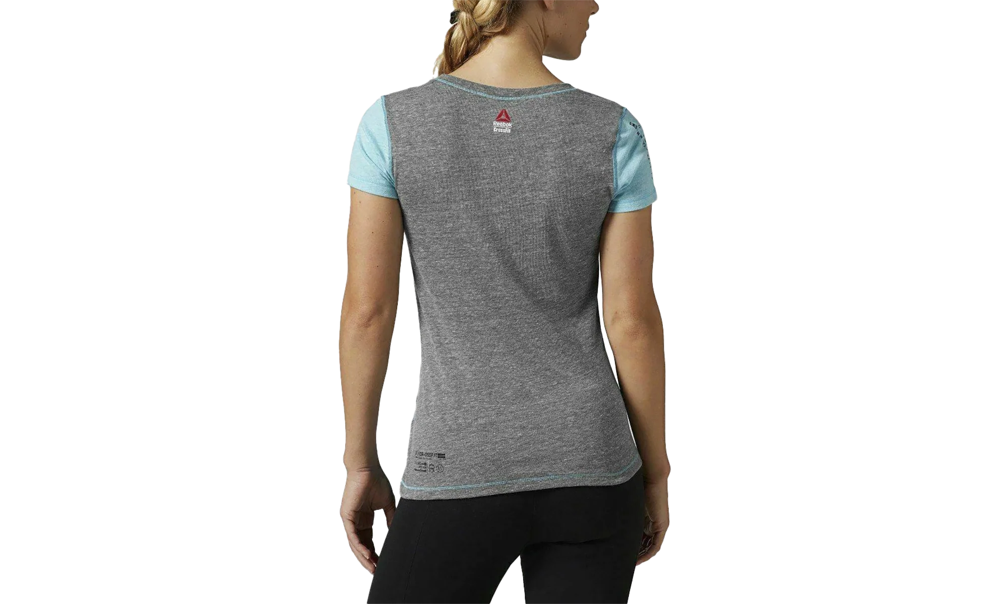 RCF Short Sleeve Crossfit Tee WMNS "Neon Blue / Faux Indigo" B86793 - Image 2