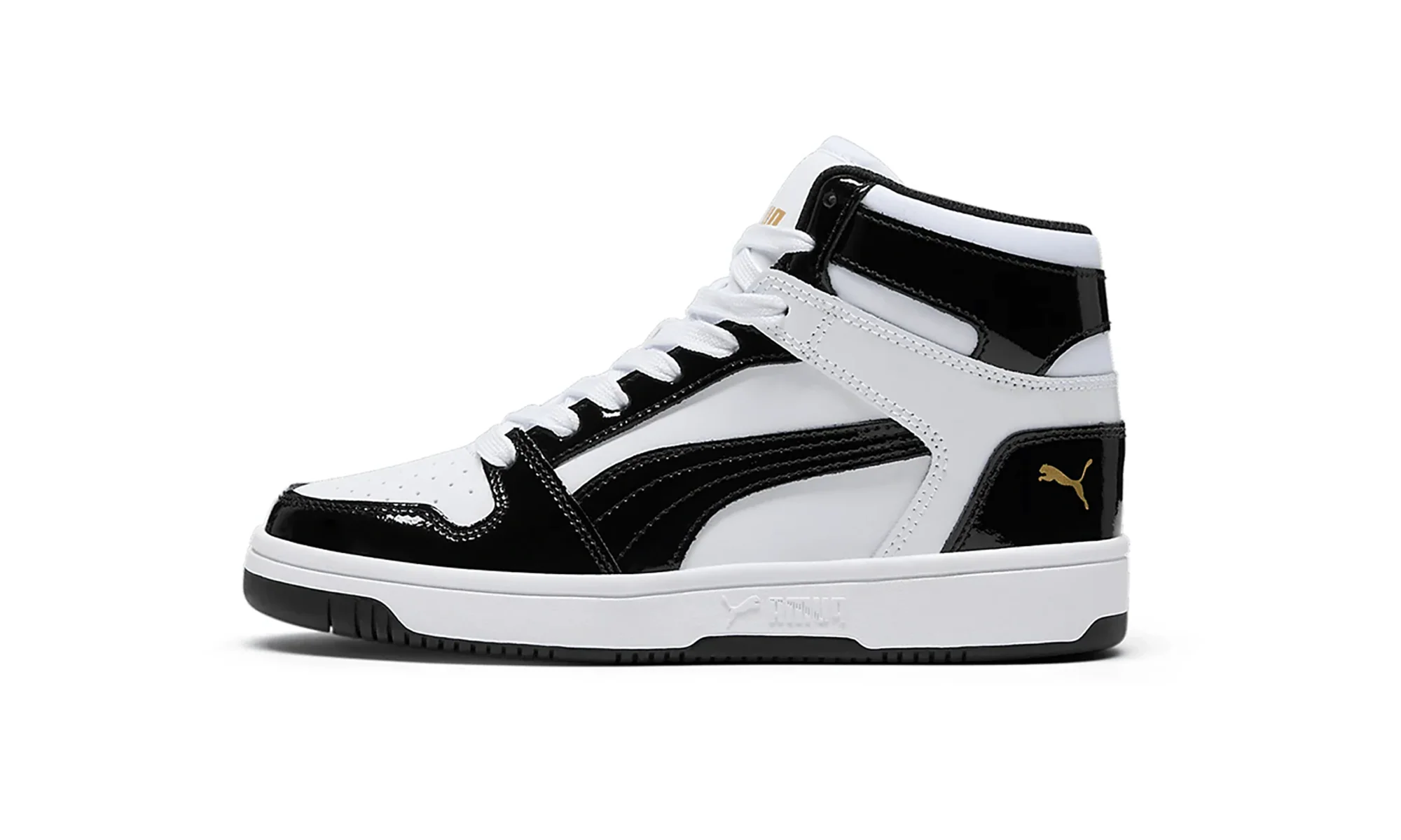 REBOUND LAYUP SHINE WMNS "Puma White / Puma Black / Puma Team Gold" 399643 01