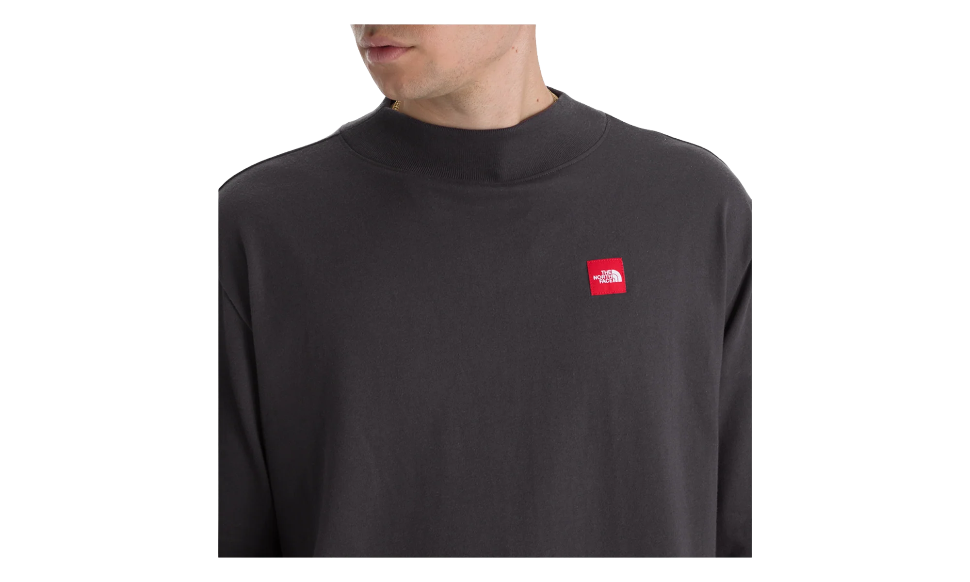 Red Box Long-Sleeve Tee "Obsidian" NF0A8EG4 0SA - Image 2