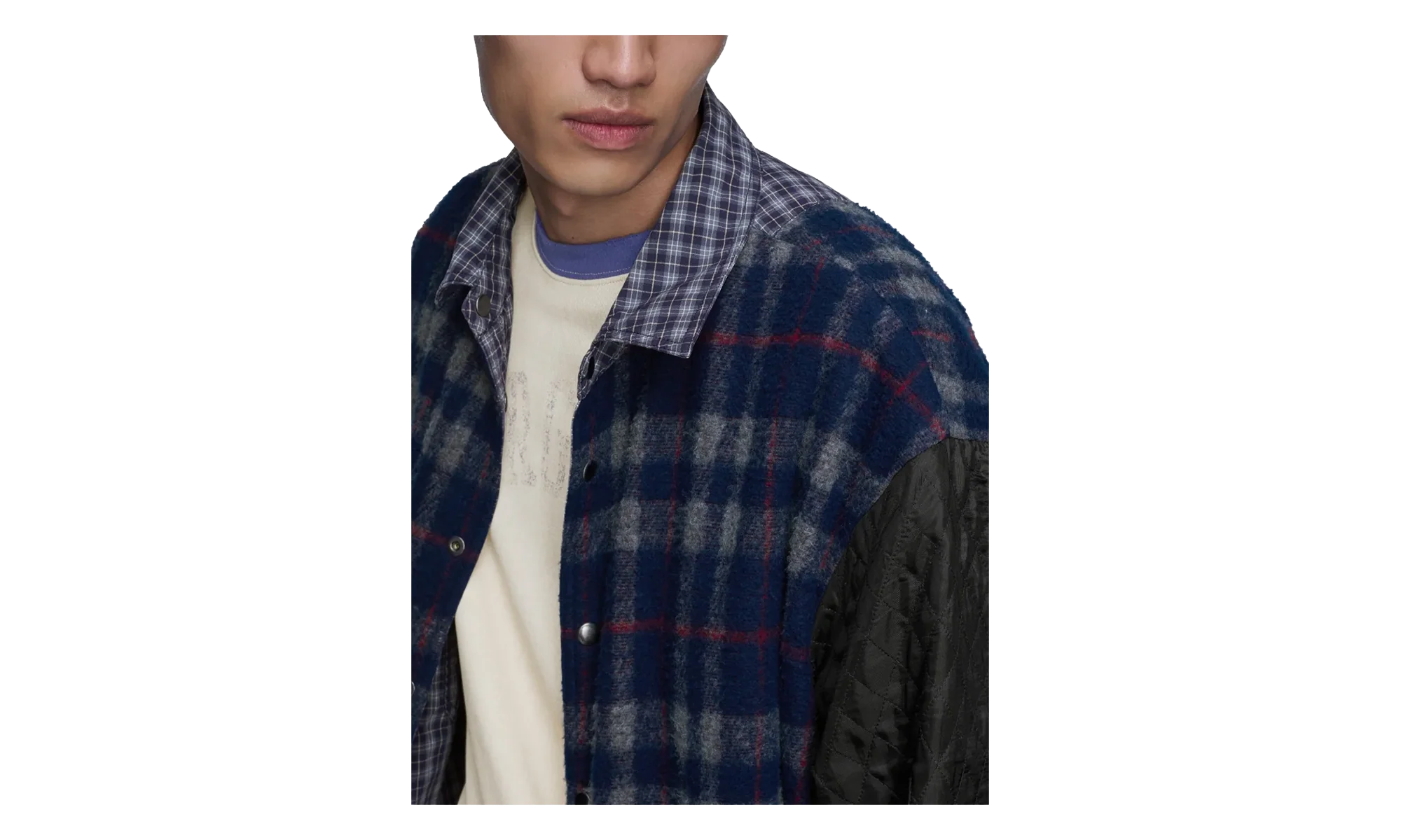 Reversbile Padded Shirt "Blue" S50DT0070M35779001F - Image 2
