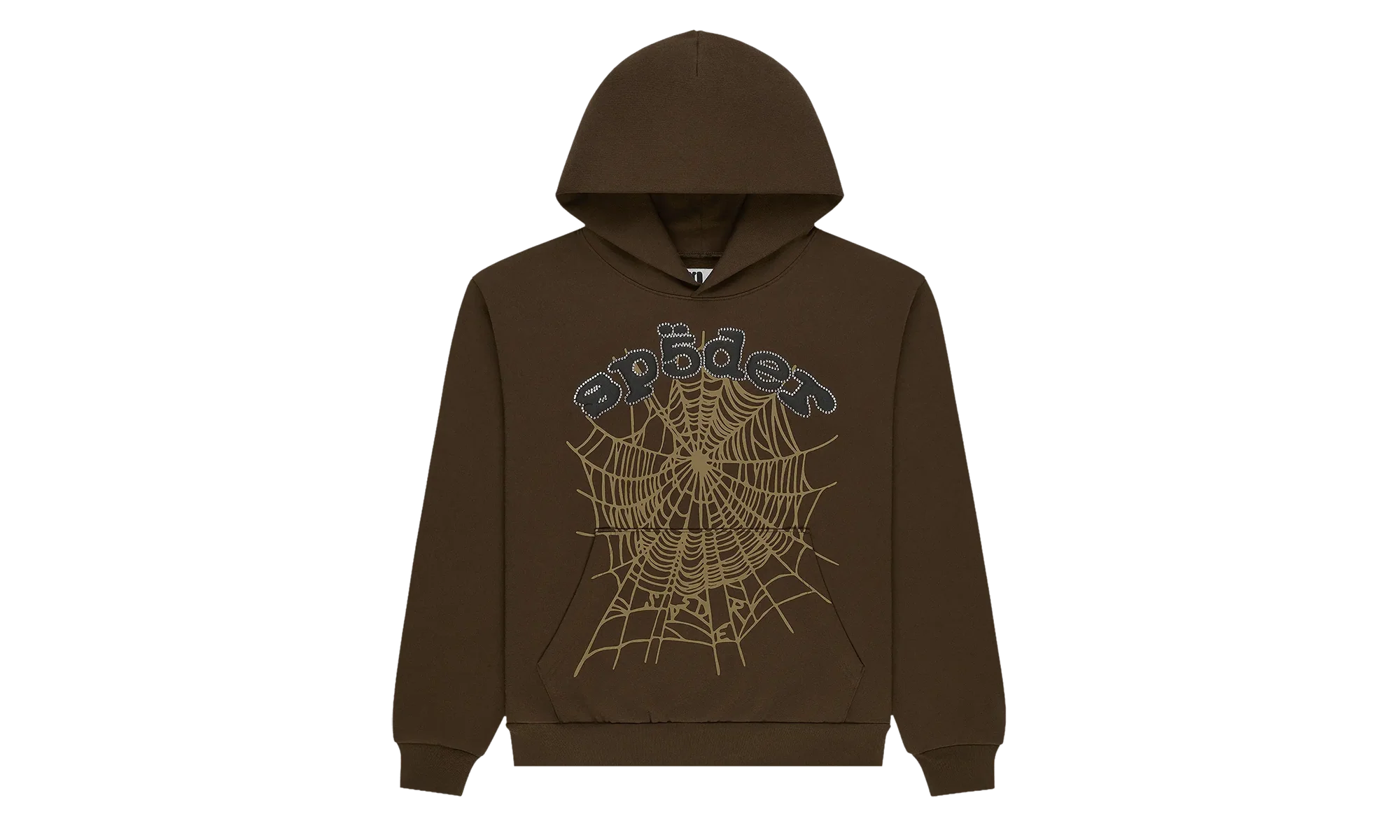 Rhinestone OG Logo Hoodie "Brown" SP5der304