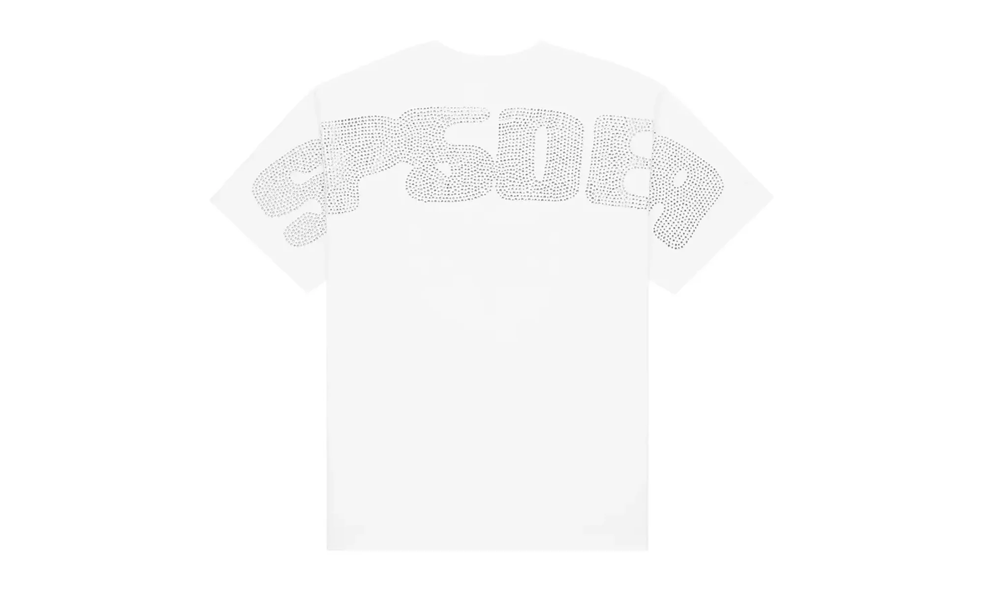Rhinestone Silk SS Tee "White" SP5der237 - Image 2