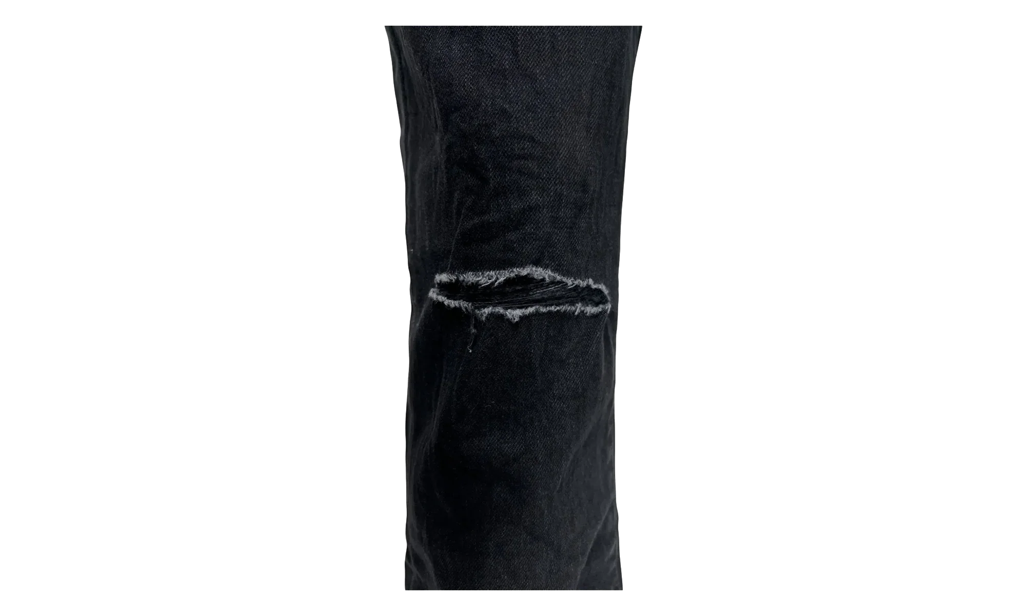 Rinse Knee Slit Denim "Black" P002 NDBR825 - Image 2