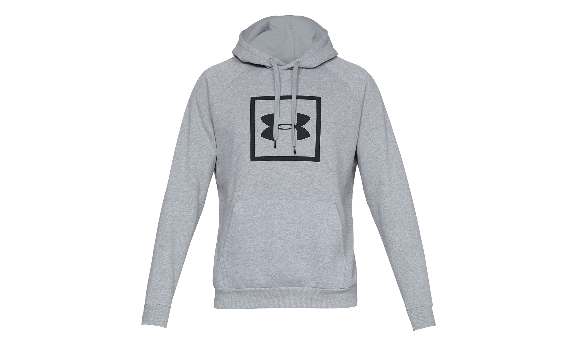 Rival Fleece Box Logo Hoodie "Steel Light Heather / Black" 1329745 035 - Image 3
