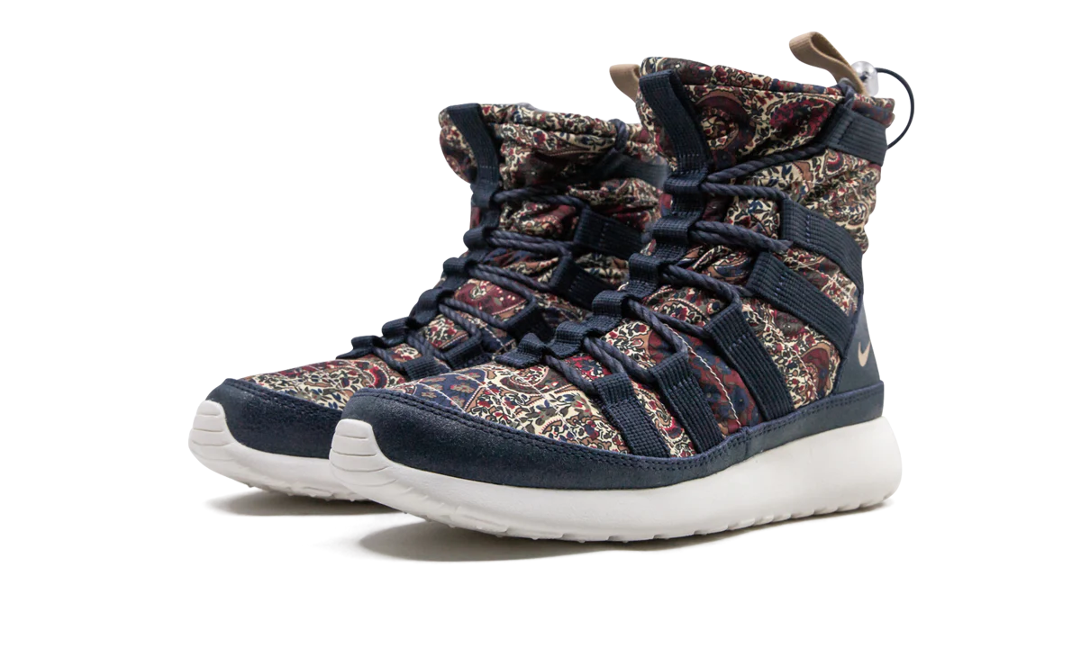 Roshe Run Hi Sneakerboot QS WMNS "Liberty of London Armory Navy" 633519 402 - Image 2