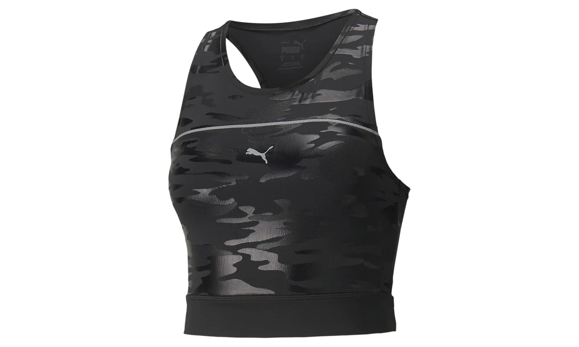 Run High Shine Crop Tank WMNS "Puma Black" 521066 01