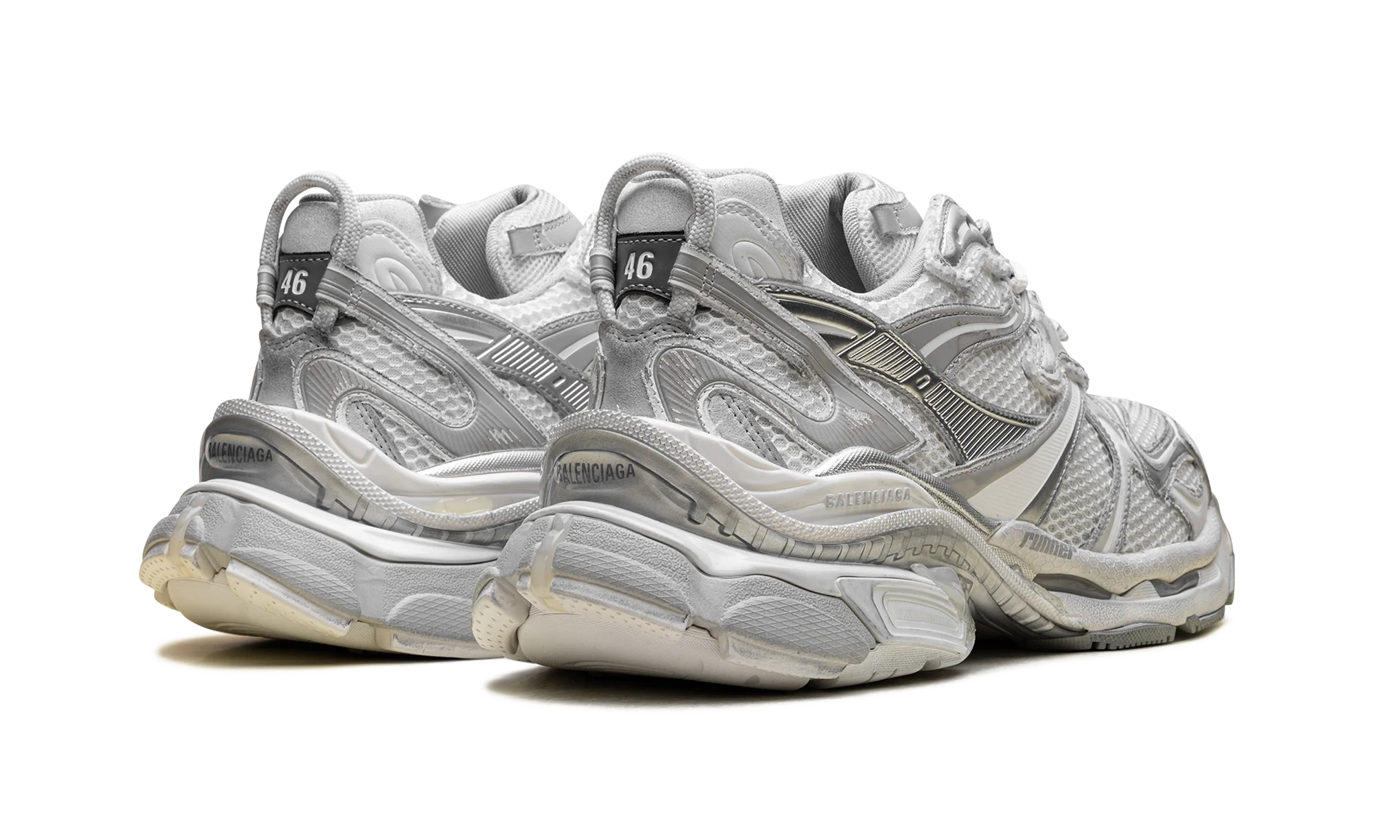 Runner Sneaker "Worn-Out - White Silver" 779066 W3RXP 9110 - Image 3