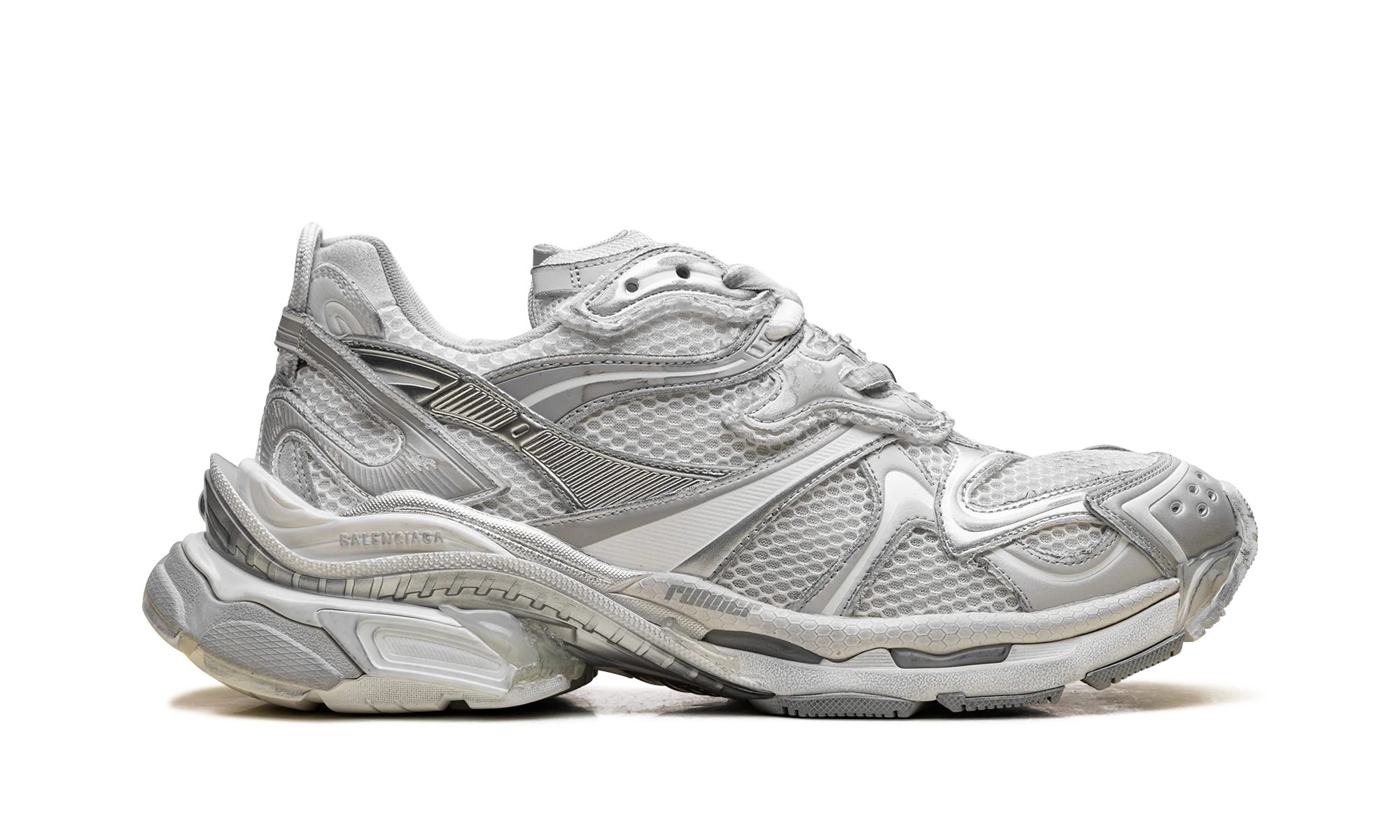 Runner Sneaker "Worn-Out - White Silver" 779066 W3RXP 9110 - Image 6