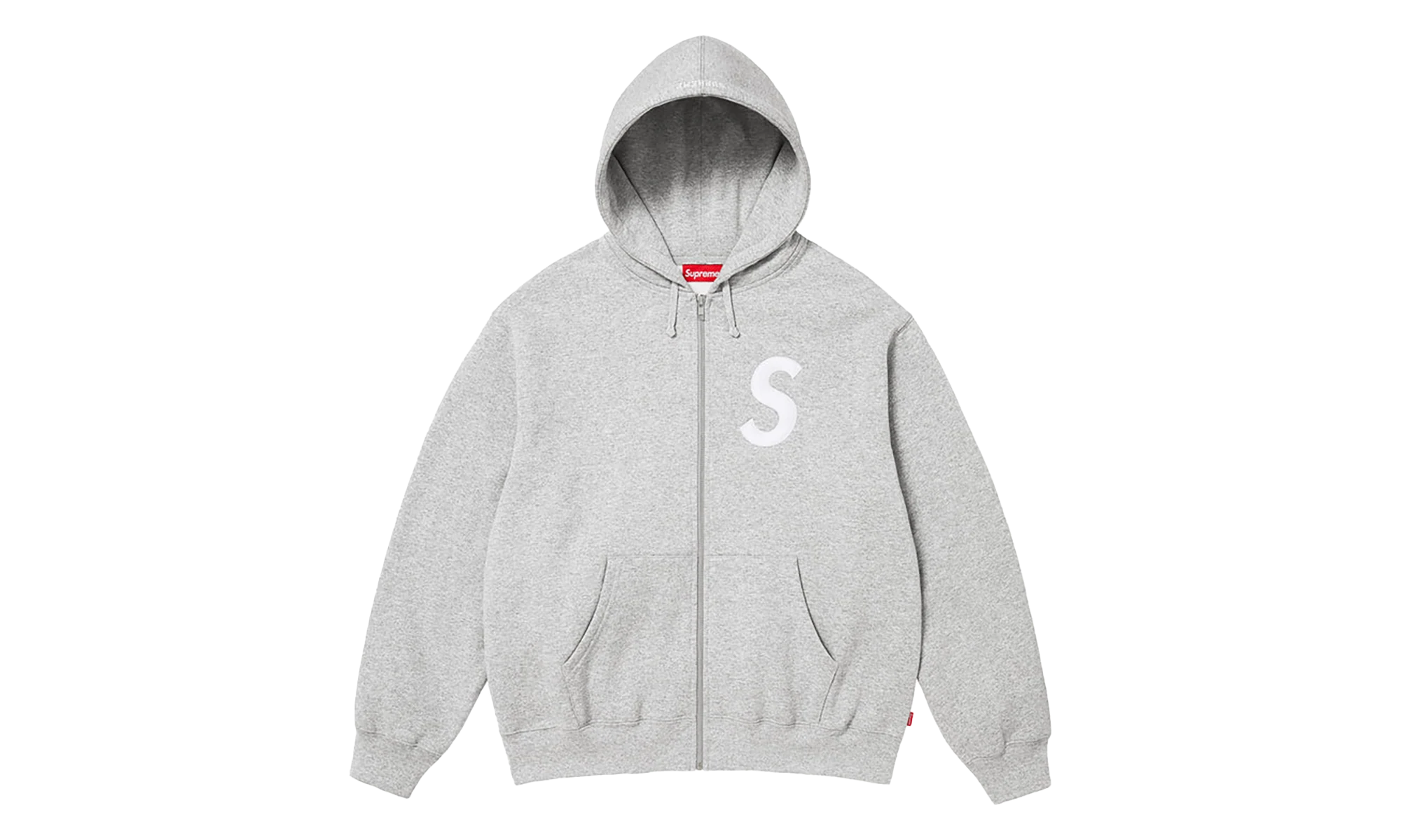 S Logo Zip Up Hooded Sweatshirt "FW25 - Heather Grey" SU26303
