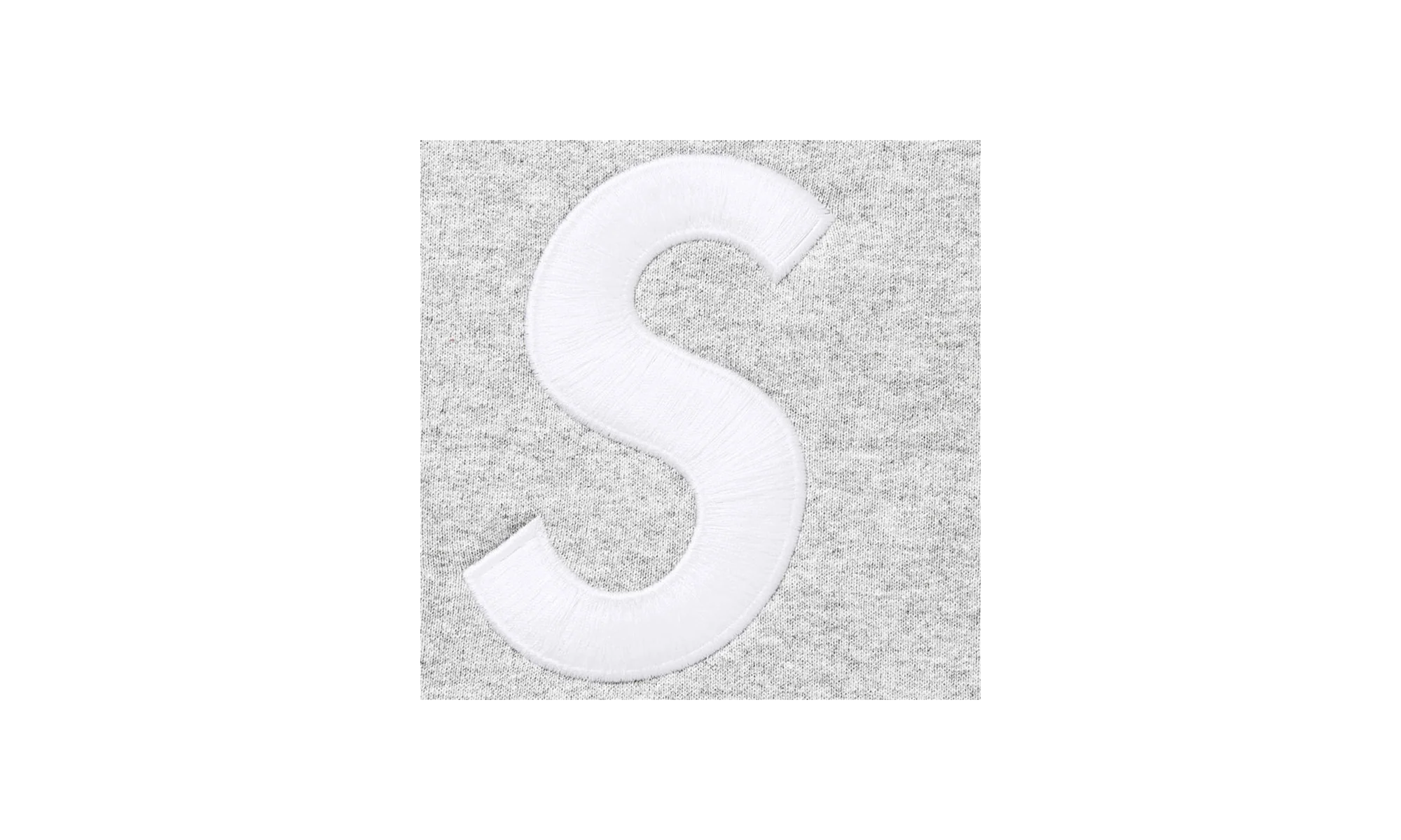 S Logo Zip Up Hooded Sweatshirt "FW25 - Heather Grey" SU26303 - Image 2