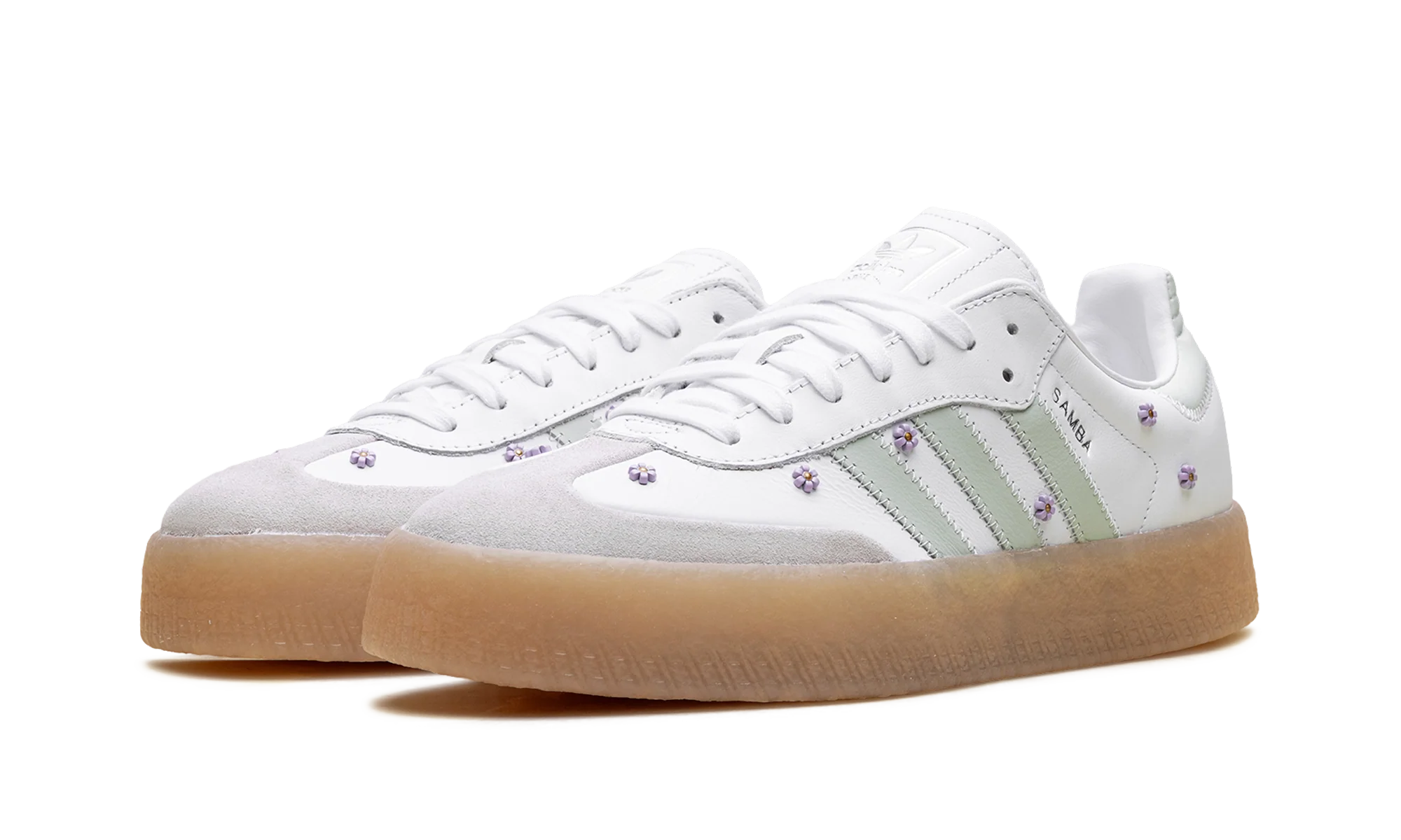 Sambae WMNS "Floral White Linen Green Gum" JS3954 - Image 2