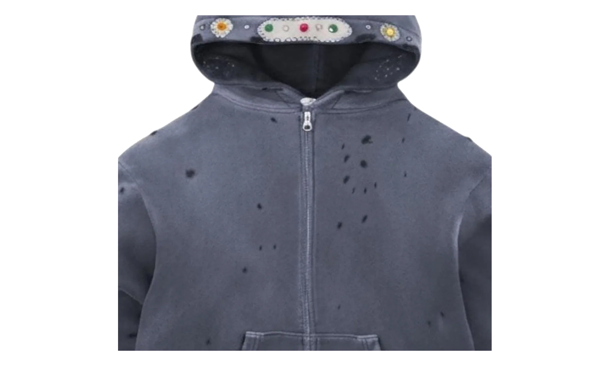 Sapphire Zip Up Hoodie "Grey" BS98 - Image 2