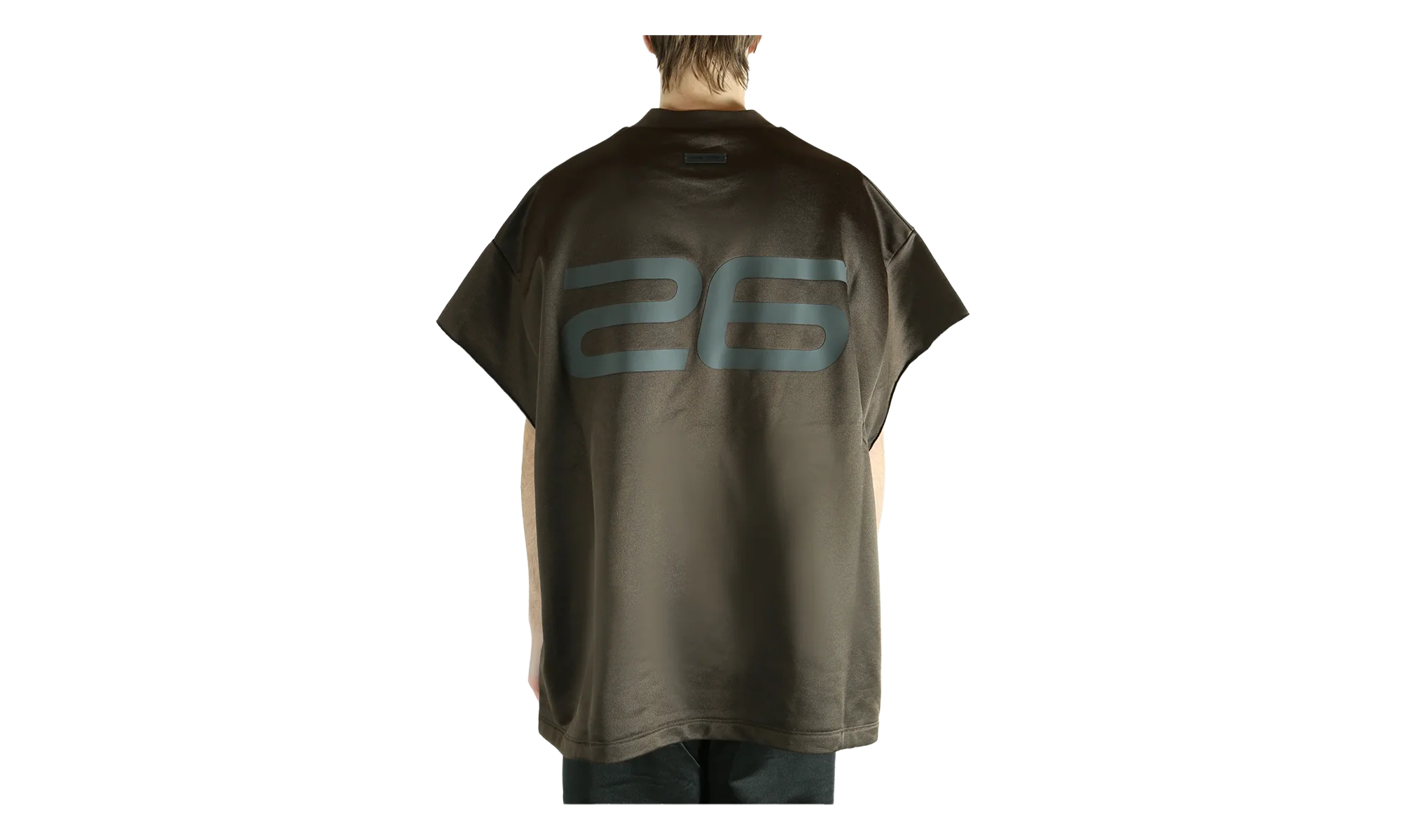Satin Fleece 90's Muscle Tee "Brown" 192HO256882F - Image 2