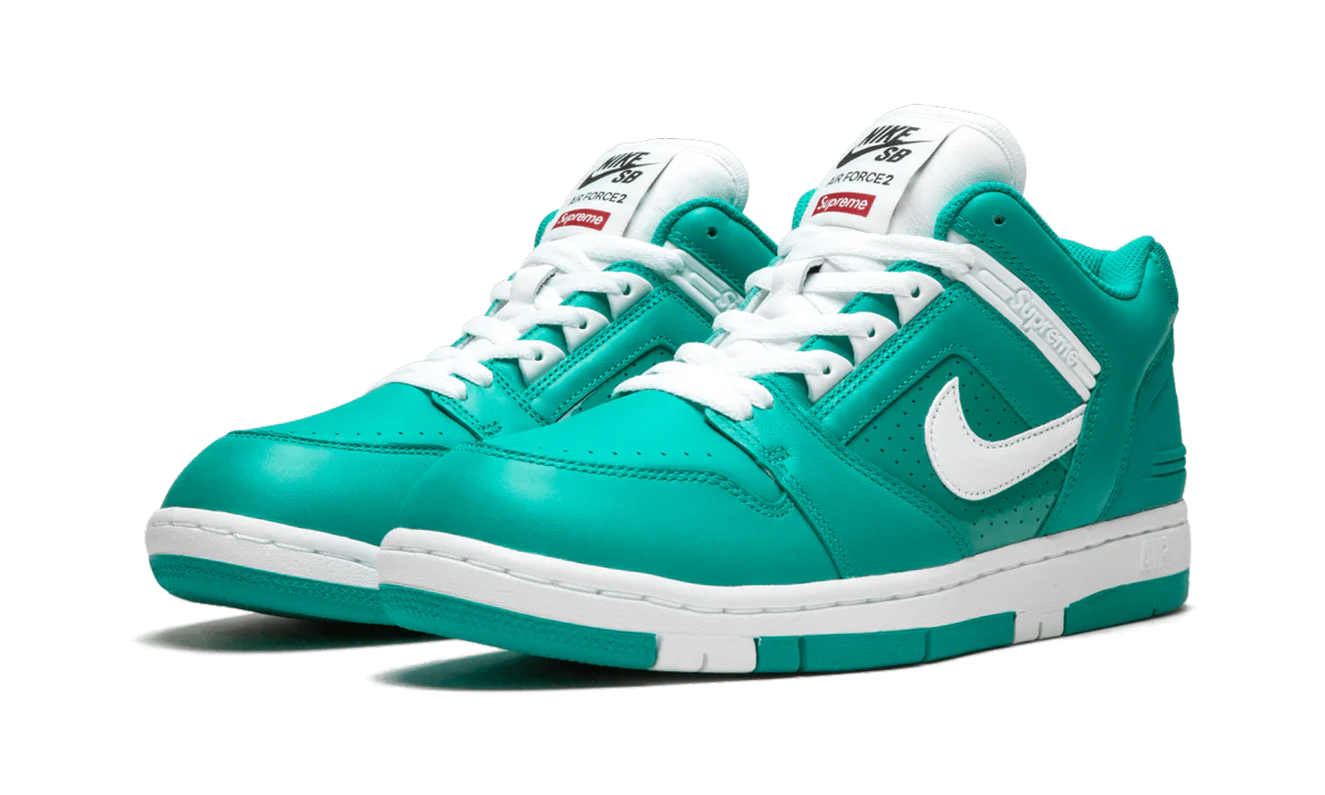SB AF2 Low "Supreme - Teal" AA0871 313 - Image 2