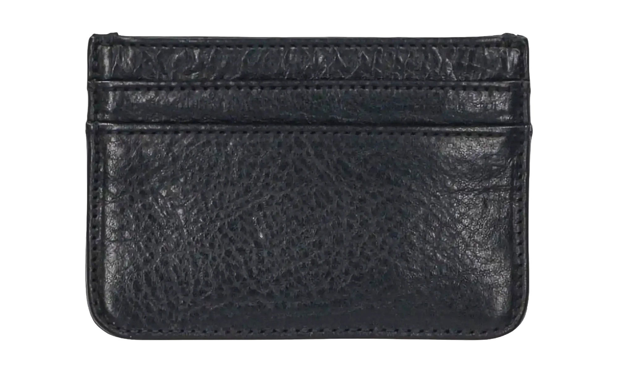 Scroll Logo Leather Card Holder "Black/Silver" CHRM0811 - Image 2