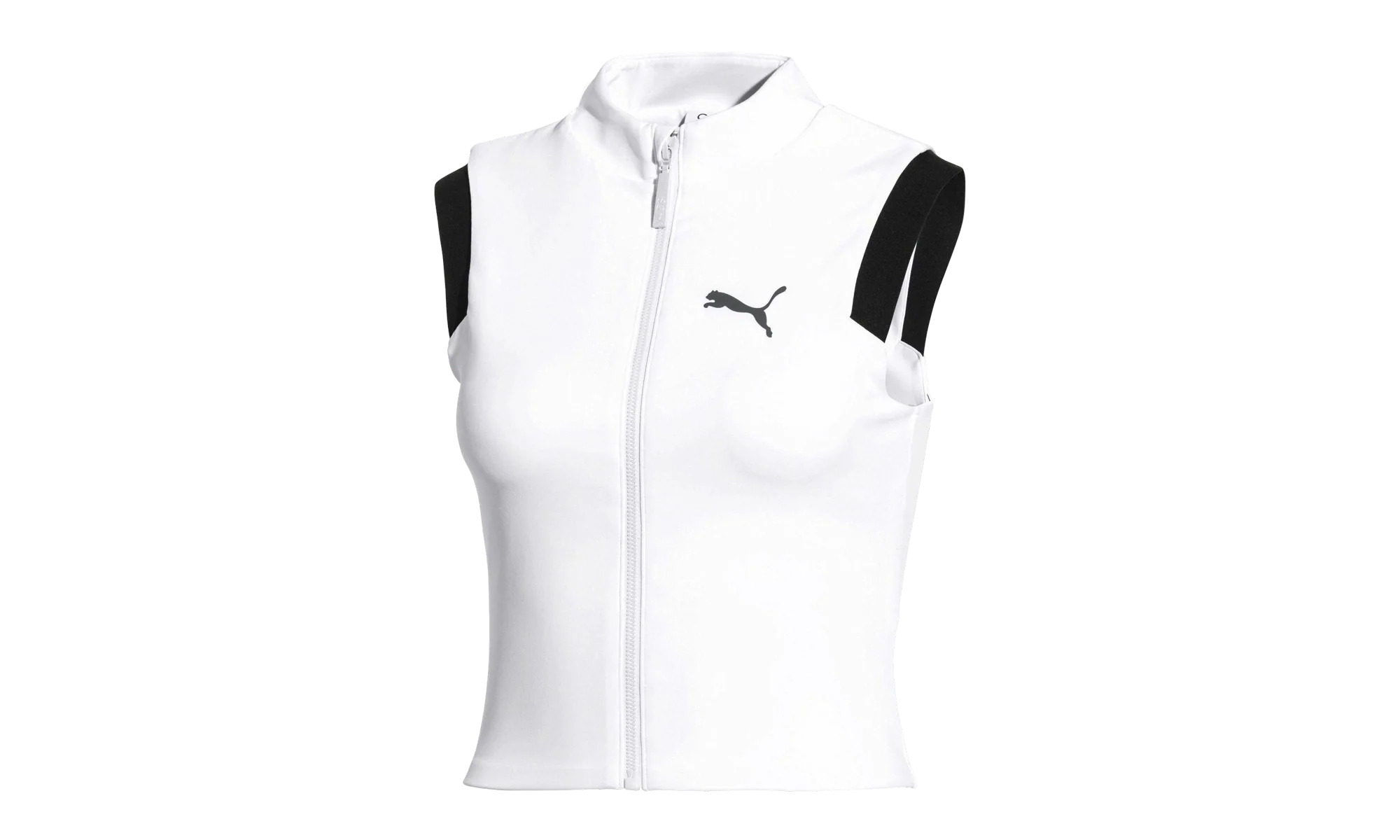 Selena Gomez Crop Top WMNS "Puma White" 517907 01