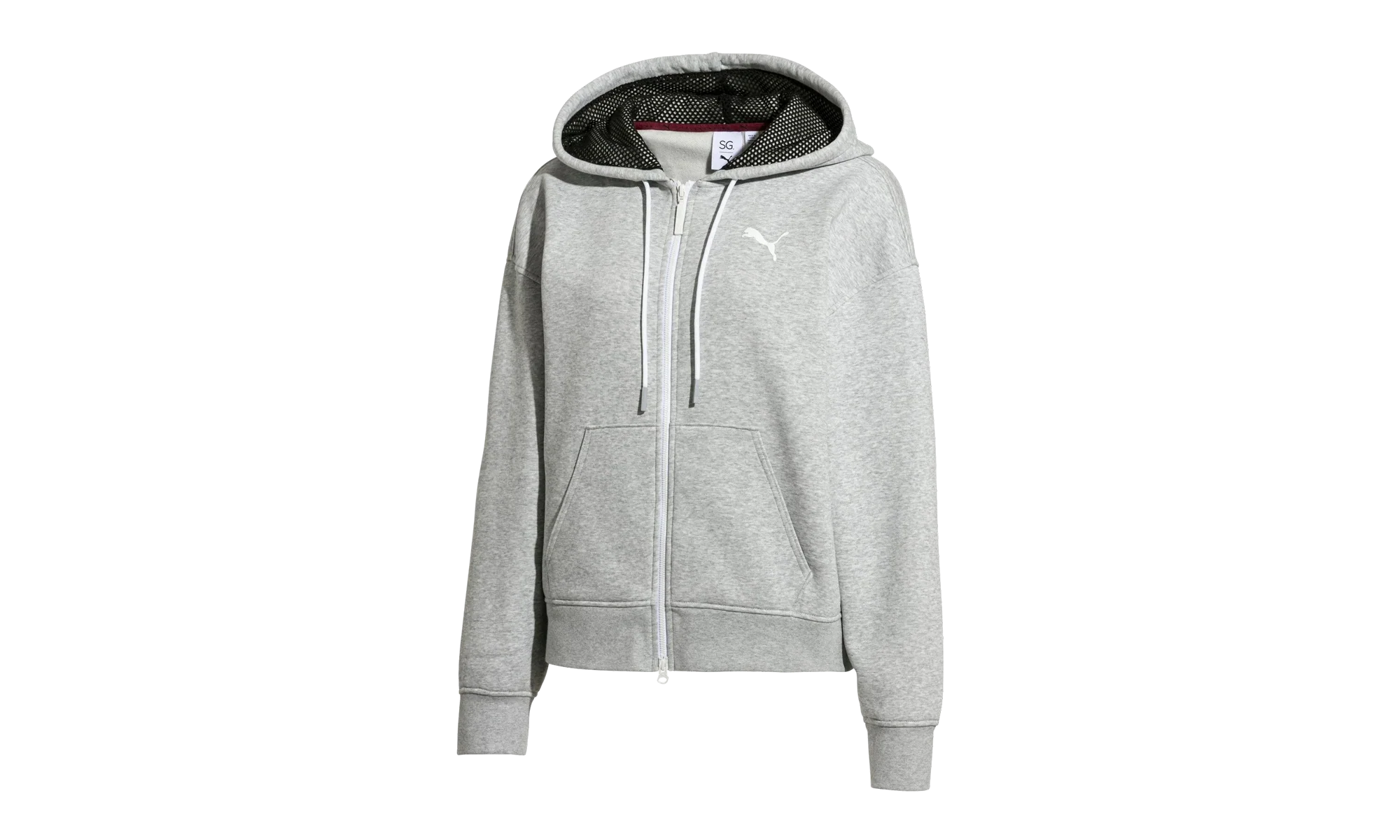 SELENA GOMEZ FULL ZIP HOODIE WMNS "Light Gray Heather" 517805 01