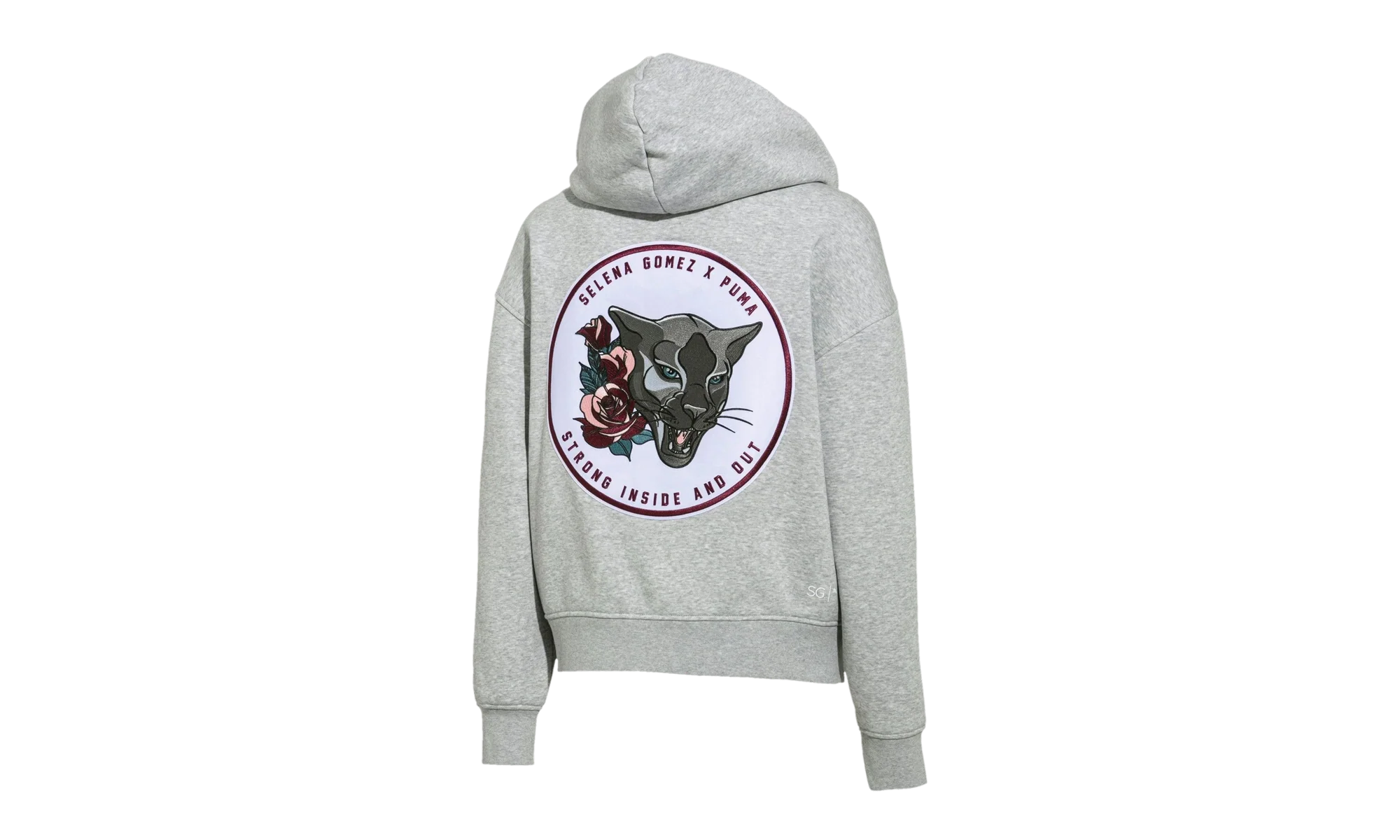 SELENA GOMEZ FULL ZIP HOODIE WMNS "Light Gray Heather" 517805 01 - Image 2