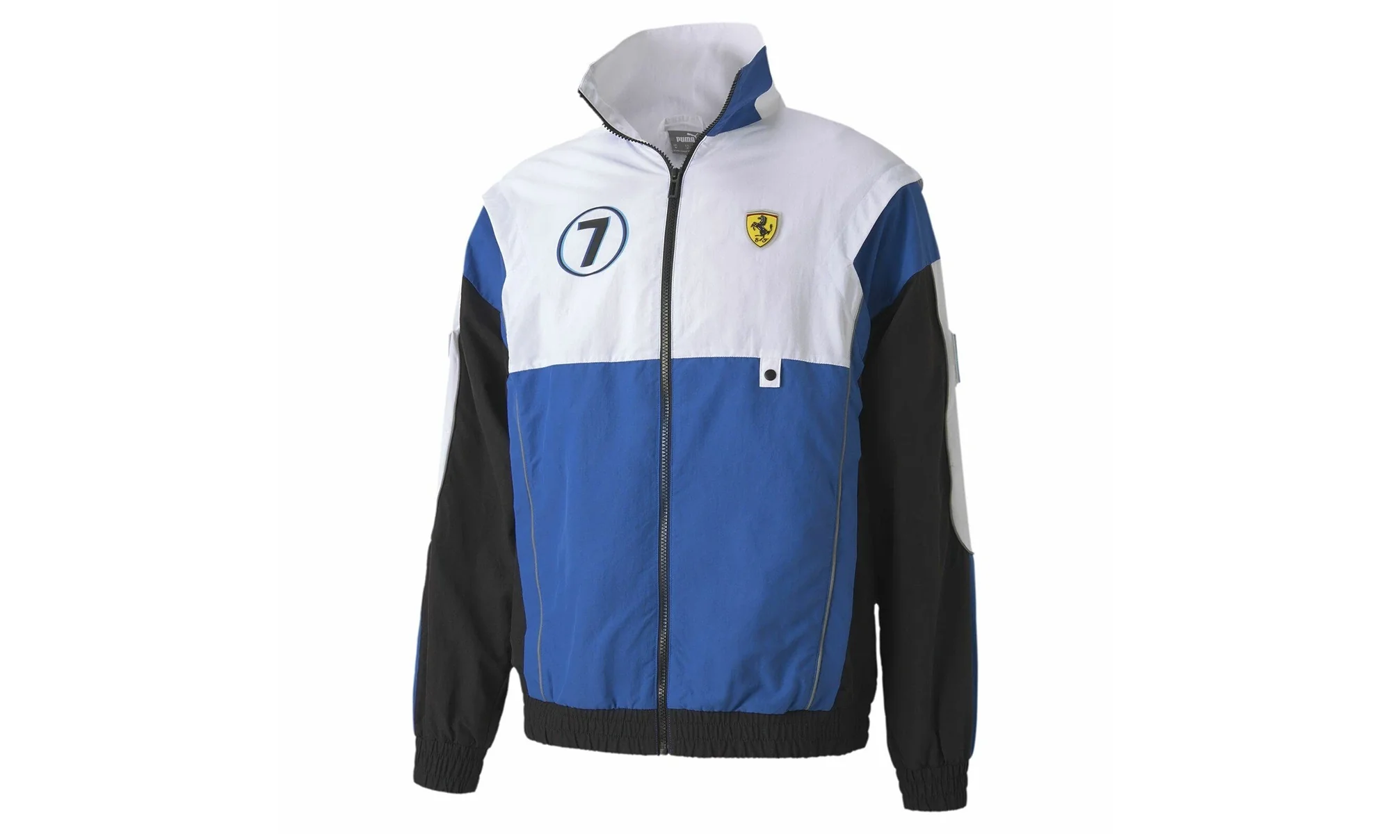 SF Ferrari Race Street Woven Jacket "Puma Black / Royal Blue / White" 597939 02