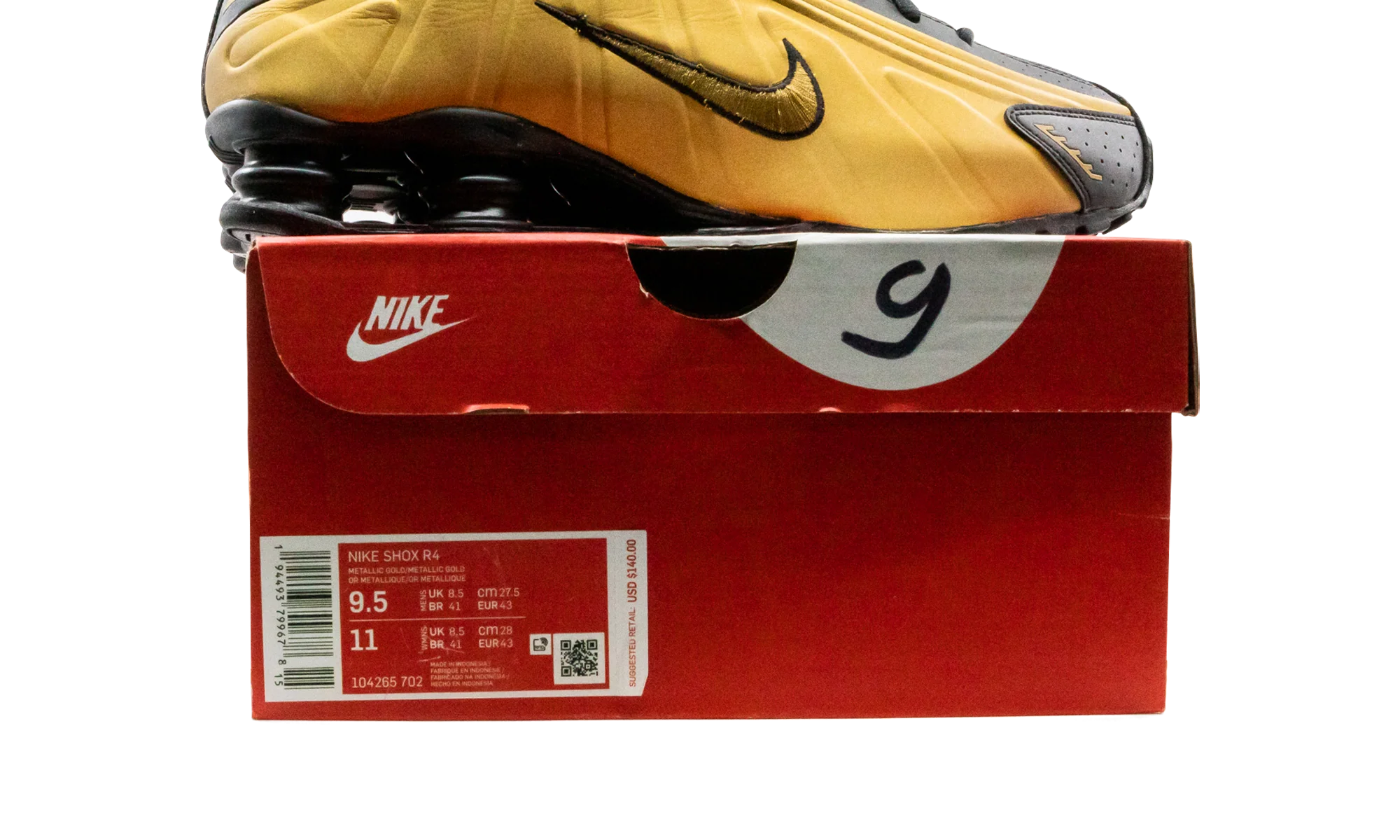 Shox R4 "Metallic Gold" 104265 702 - Image 8