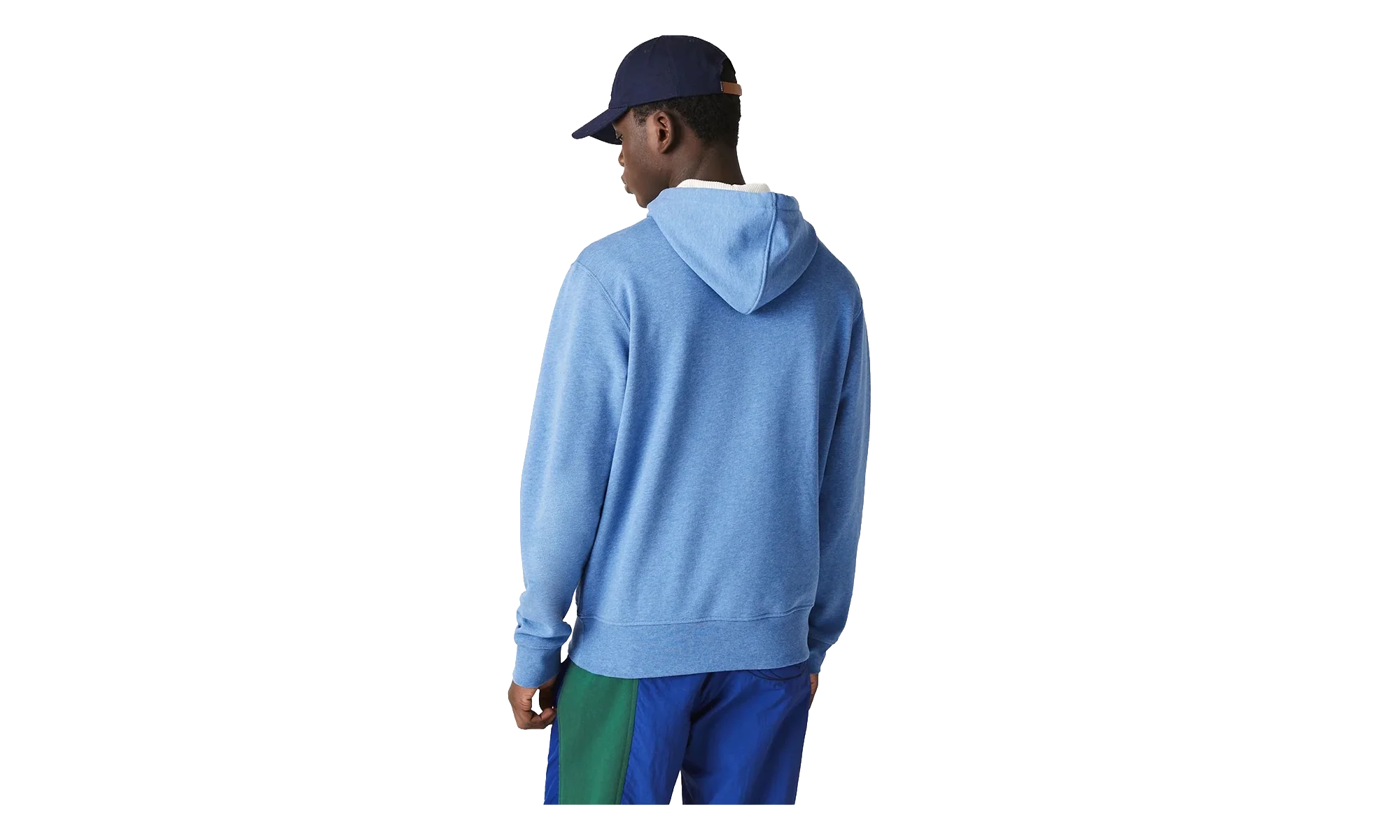 Signature Hooded Flecked Cotton Fleece Hoodie "Blue Chine" SH2059 HG3 - Image 2