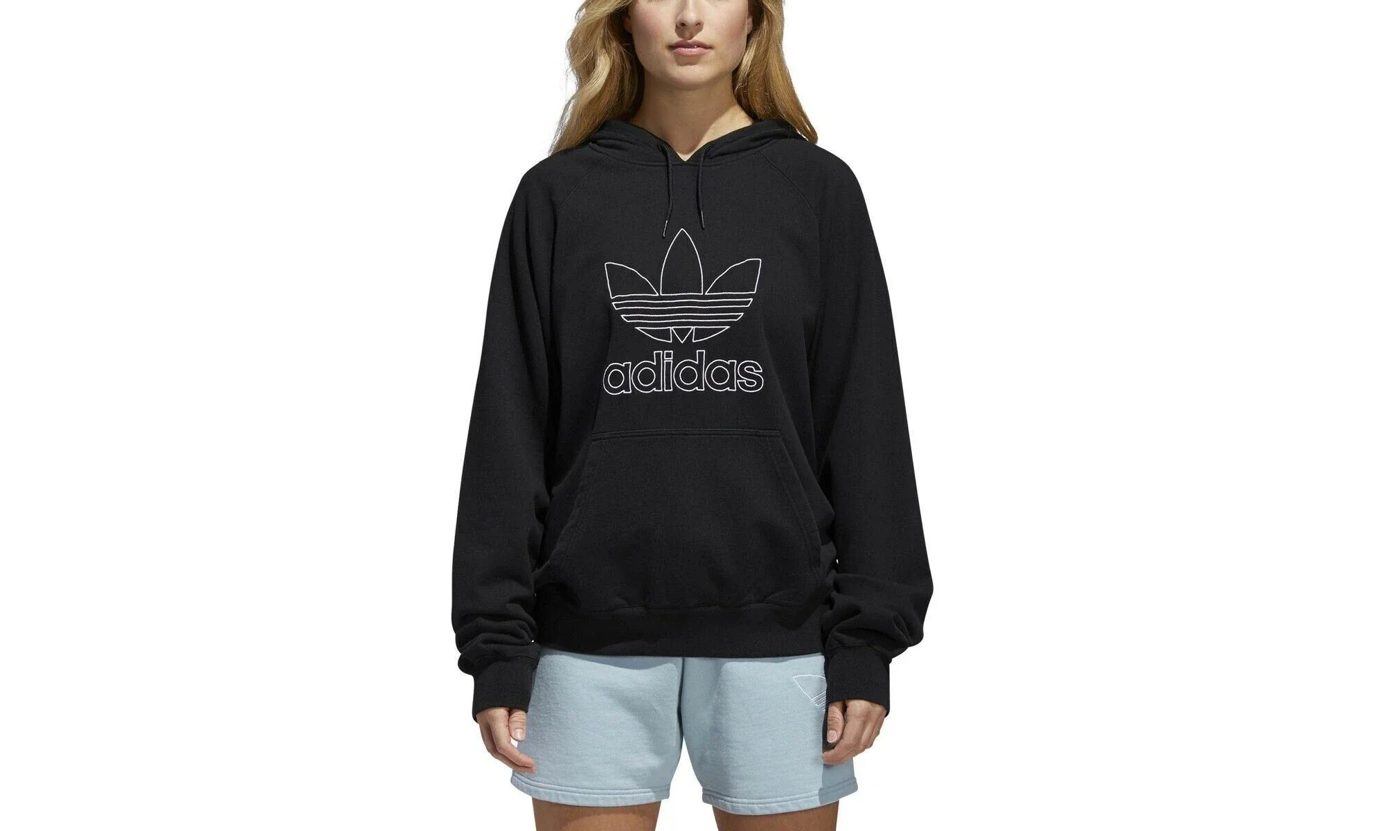 Signature Hoodie WMNS "Black / White" CE4866