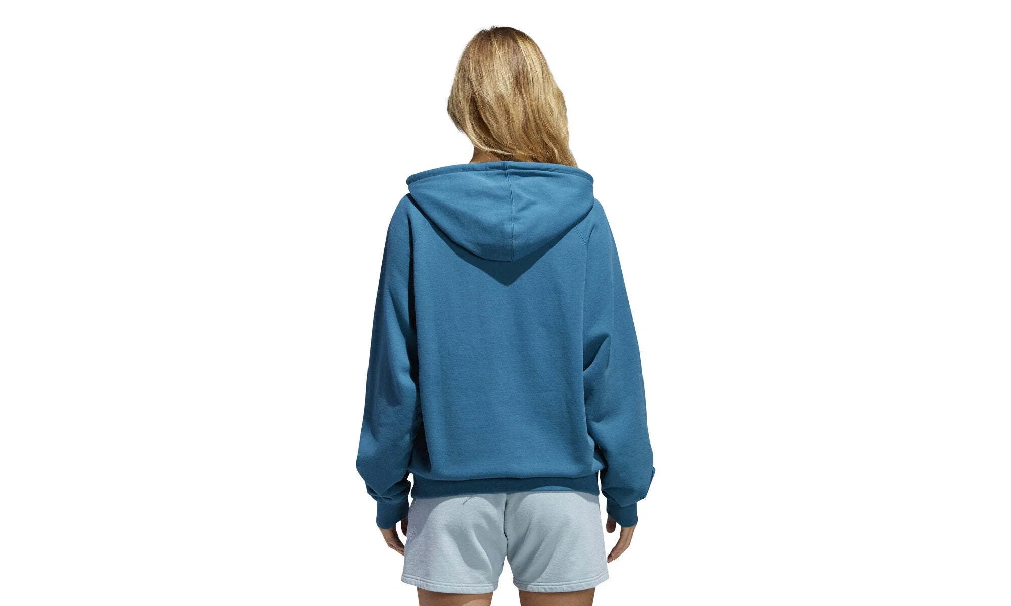 Signature Hoodie WMNS "Real Teal / White" CE4864 - Image 2
